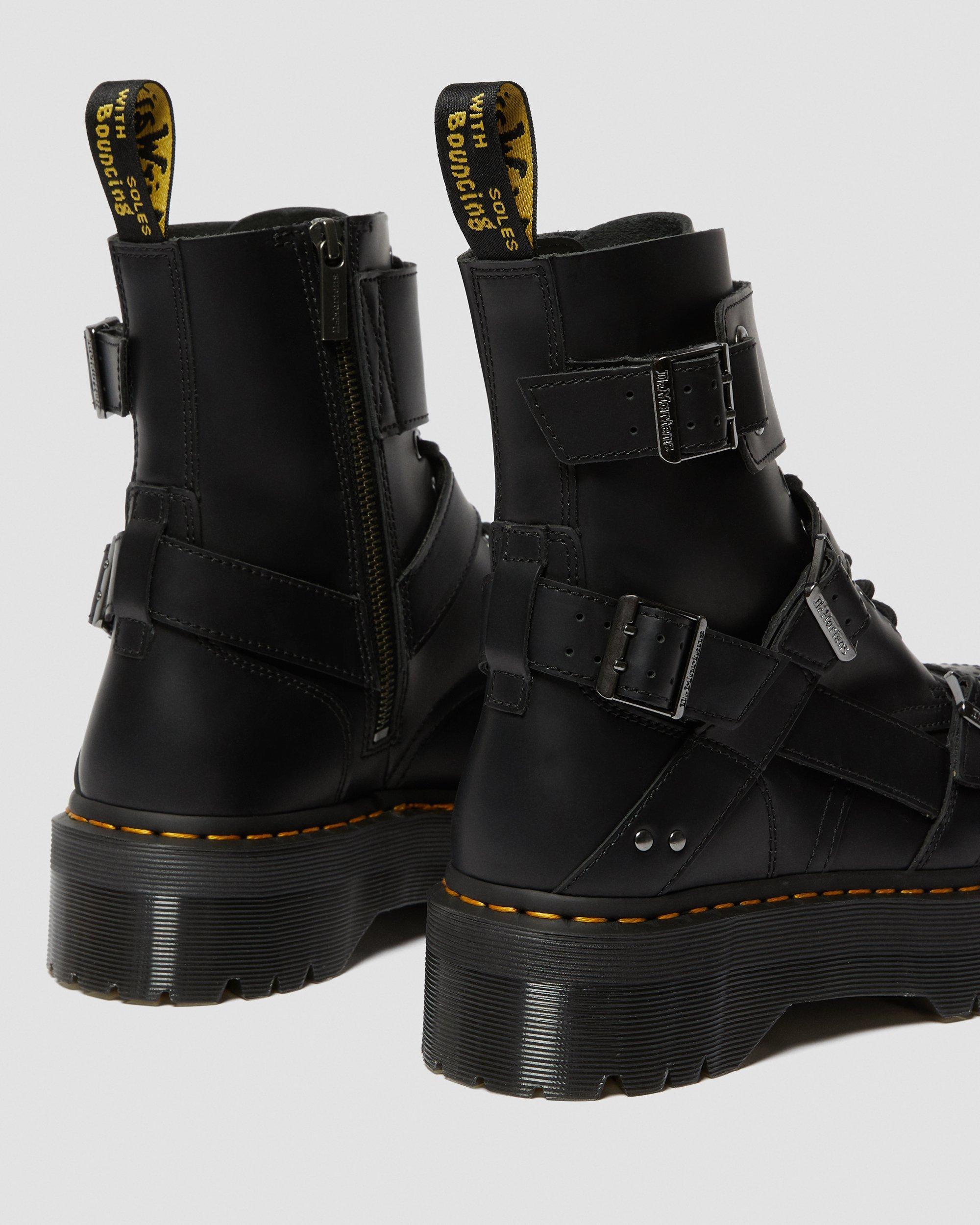 Dr.Martens JADON STRAP UK3 ドクターマーチン パンク Jadon Strap Platform Leather Boots in BLACK | Dr. Martens™