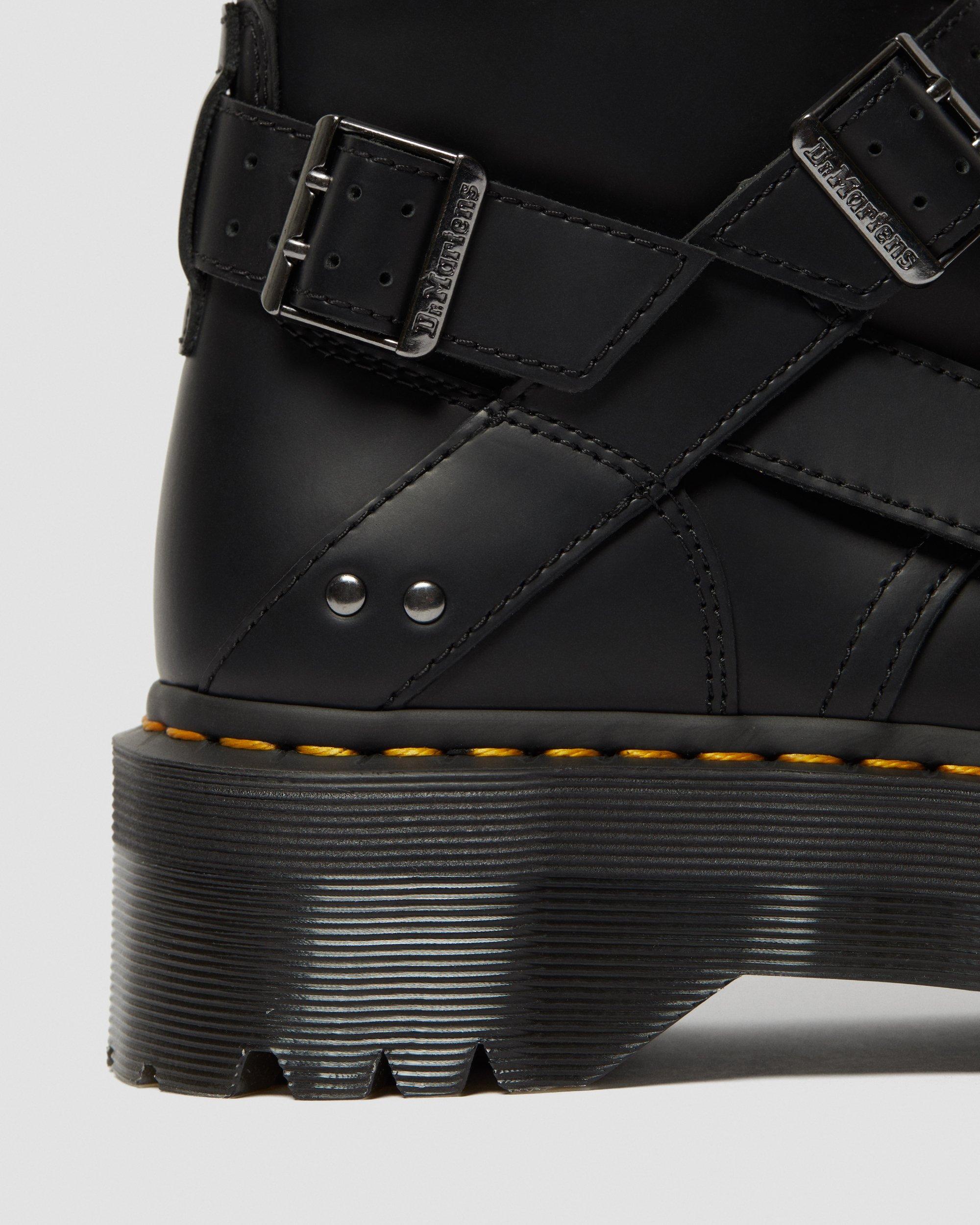 Jadon Strap Platform Leather Boots in BLACK | Dr. Martens™