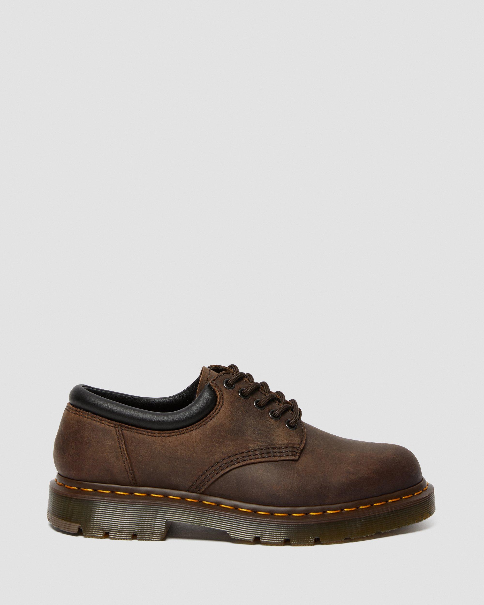 8053 Slip Resistant Crazy Horse Leather Casual Shoes in DARK BROWN