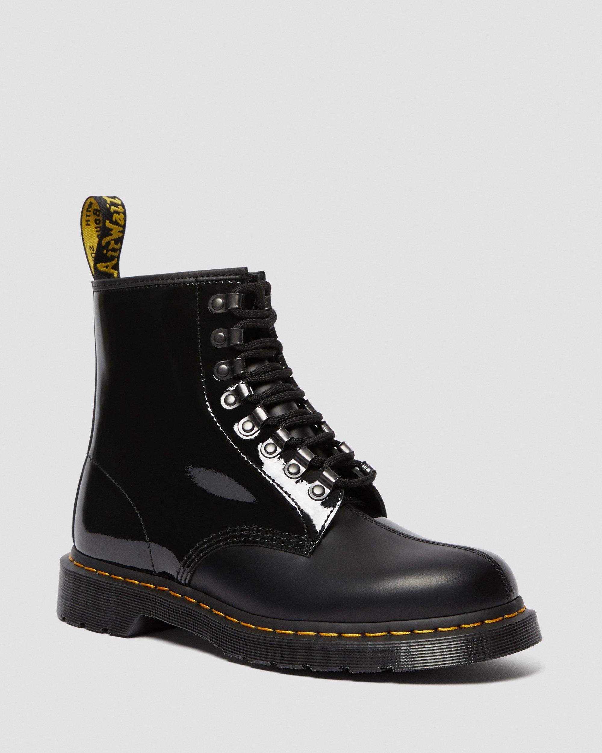 1460 Pleasures Patent Leather Lace Up Boots in BLACK | Dr. Martens™