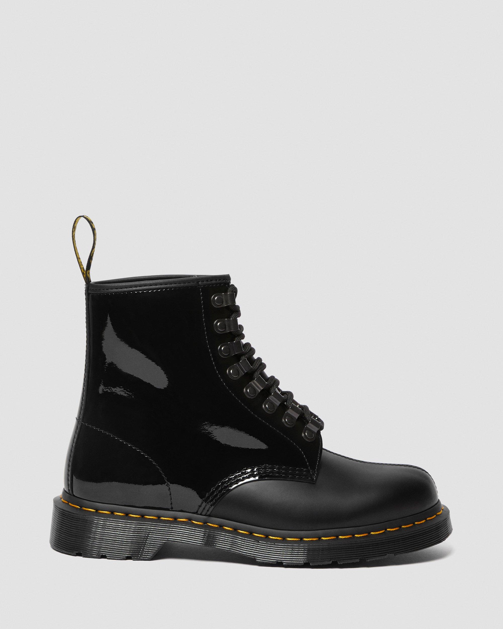 1460 Pleasures Patent Leather Lace Up Boots in BLACK | Dr. Martens™
