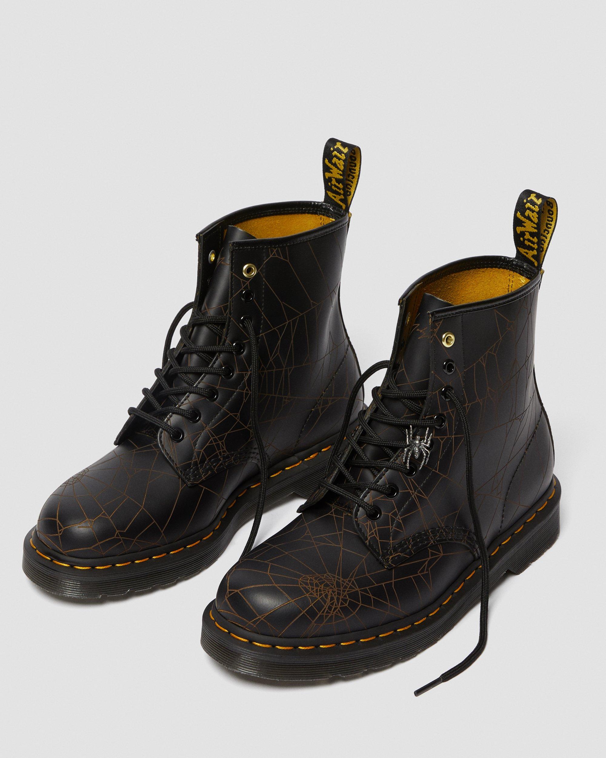 1460 Yohji Yamamoto Spider Web Print Boots in BLACK | Dr. Martens™