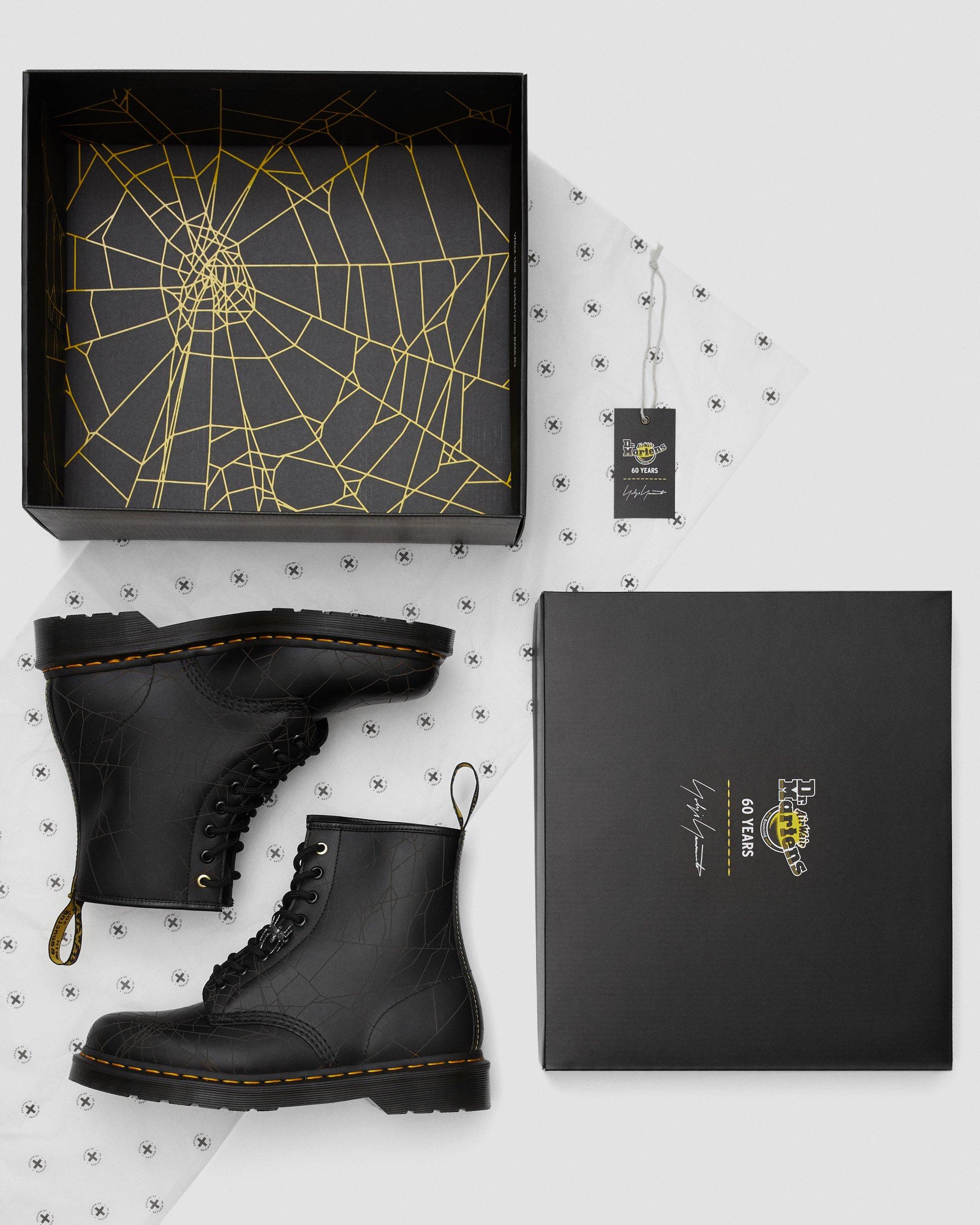 1460 Yohji Yamamoto Spider Web Print Boots in BLACK | Dr. Martens™