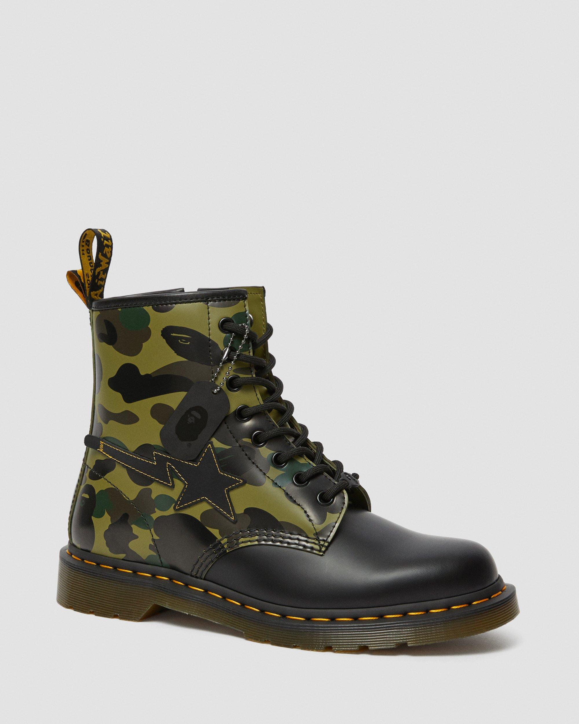 1460 Bape Leather Zip Lace Up Boots | Dr. Martens