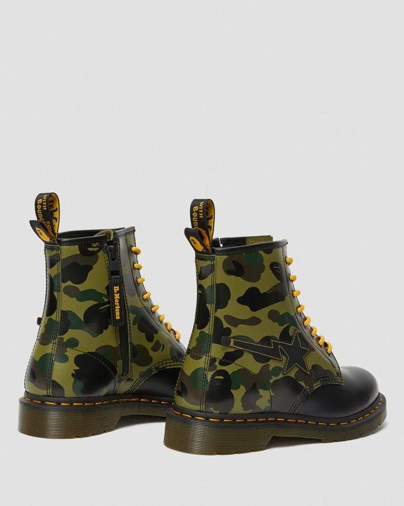 1460 Bape Leather Zip Lace Up Boots Dr. Martens