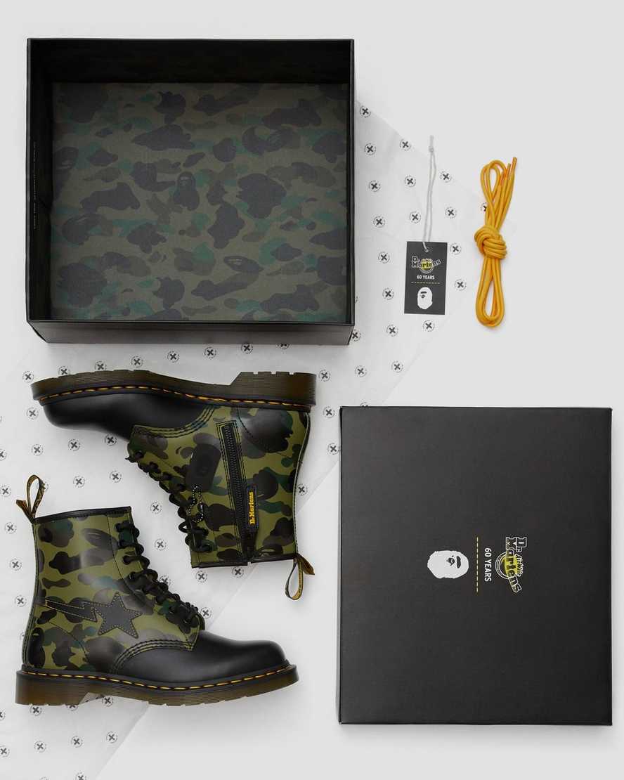 1460 BAPE® ZIP LEATHER ANKLE BOOTS Dr. Martens