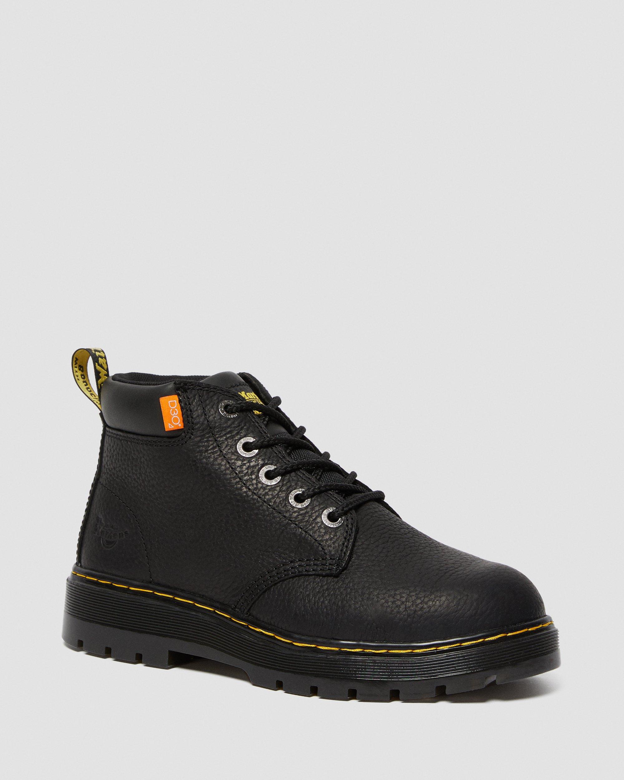 Grader Extra Wide Internal Met Guard Leather Boots in Black | Dr