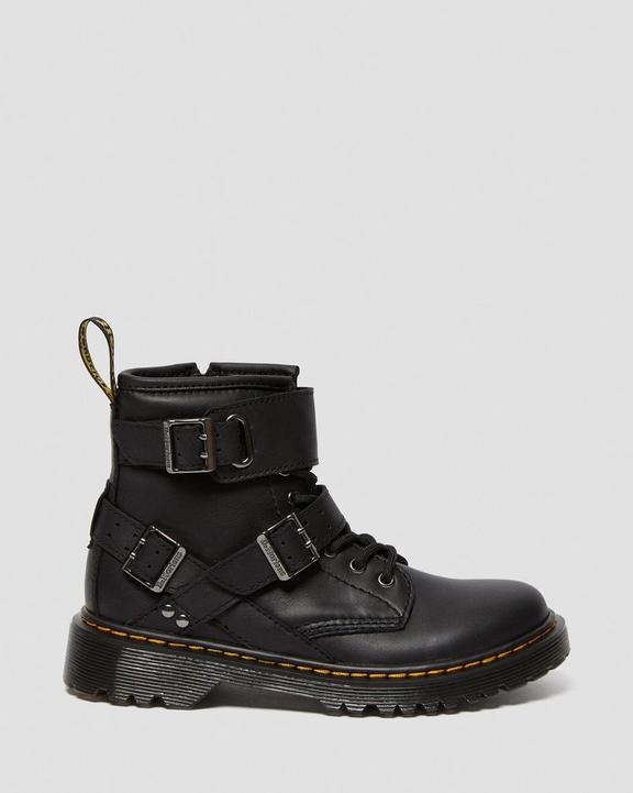 JUNIOR 1460 ROMARIO LEATHER BUCKLE BOOTS Dr. Martens