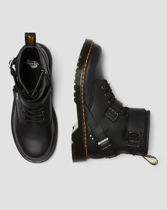 JUNIOR 1460 ROMARIO LEATHER BUCKLE BOOTS Dr. Martens