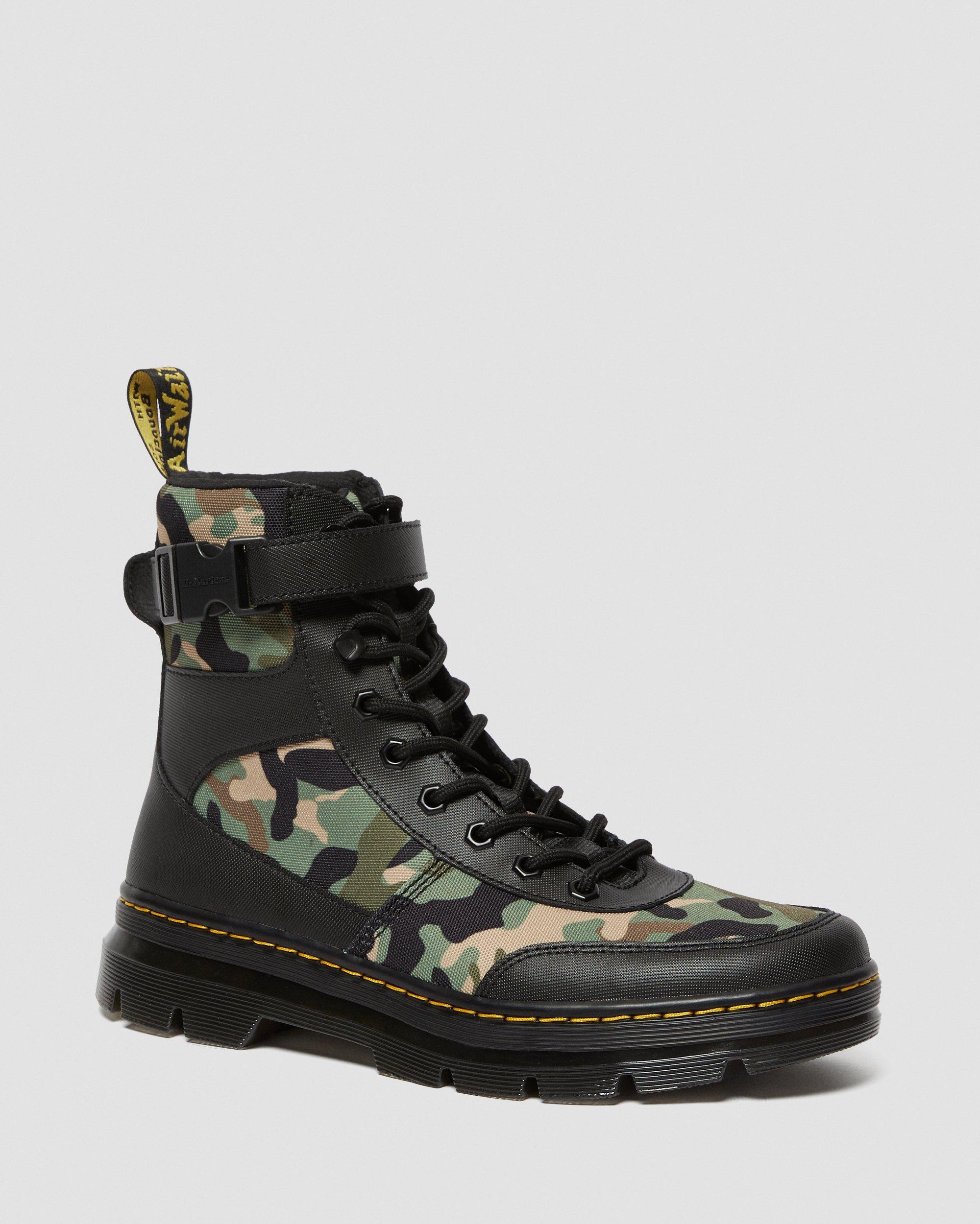 Dr. Martens COMBS TECH ミリタリーブーツ Combs Tech Camo Casual Boots in BLACK+KHAKI | Dr. Martens™