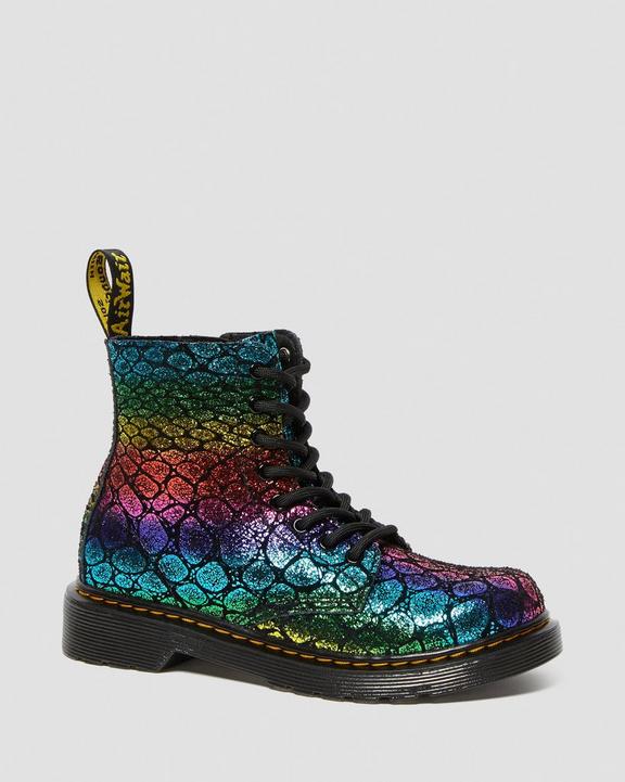 Junior 1460 Pascal Metallic Boots in Black | Dr. Martens Junior 1460 Pascal Metallic Boots in Black | Dr. Martens