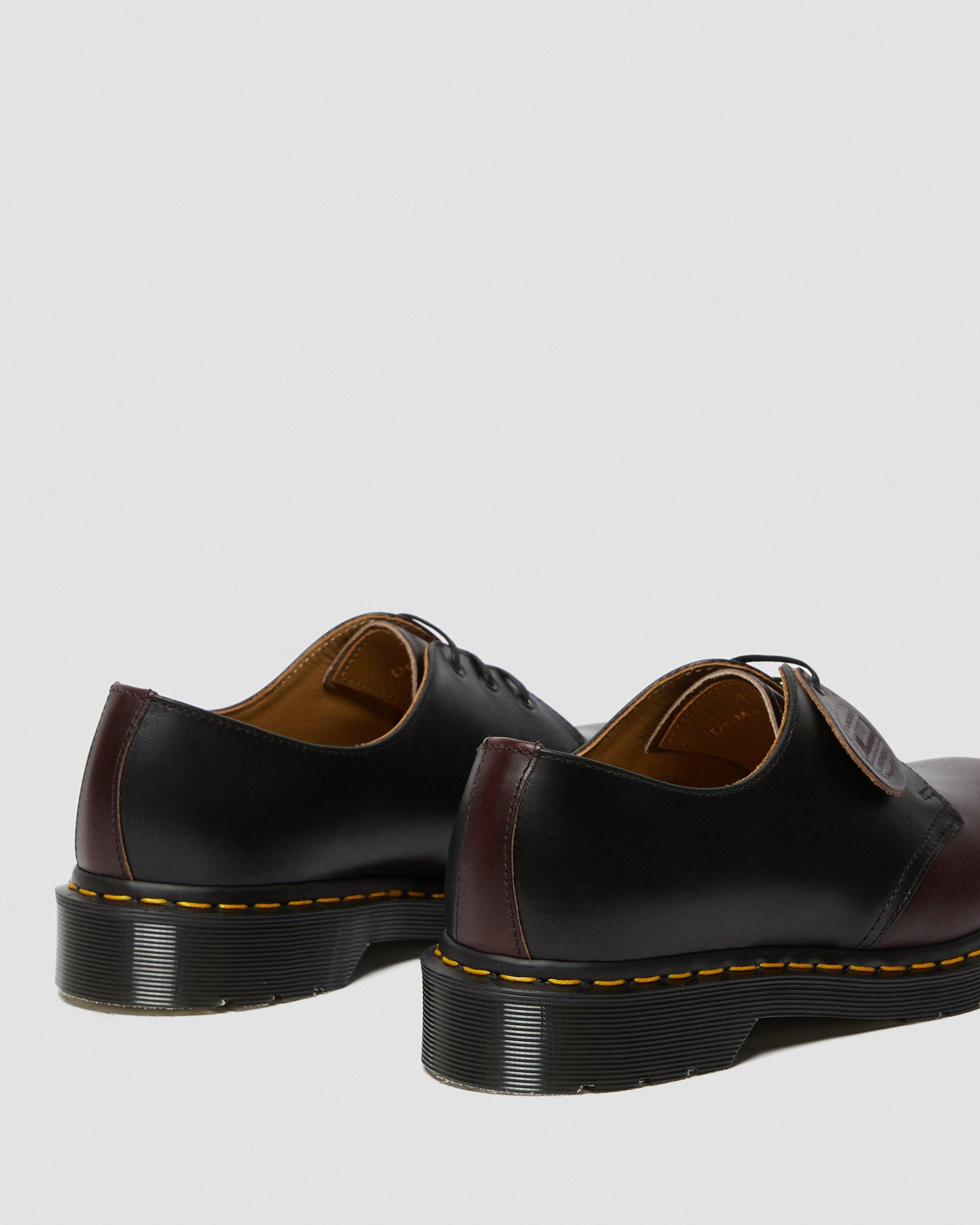 1461 Made In England Horween Oxford Shoes in BLACK+BURGUNDY | Dr