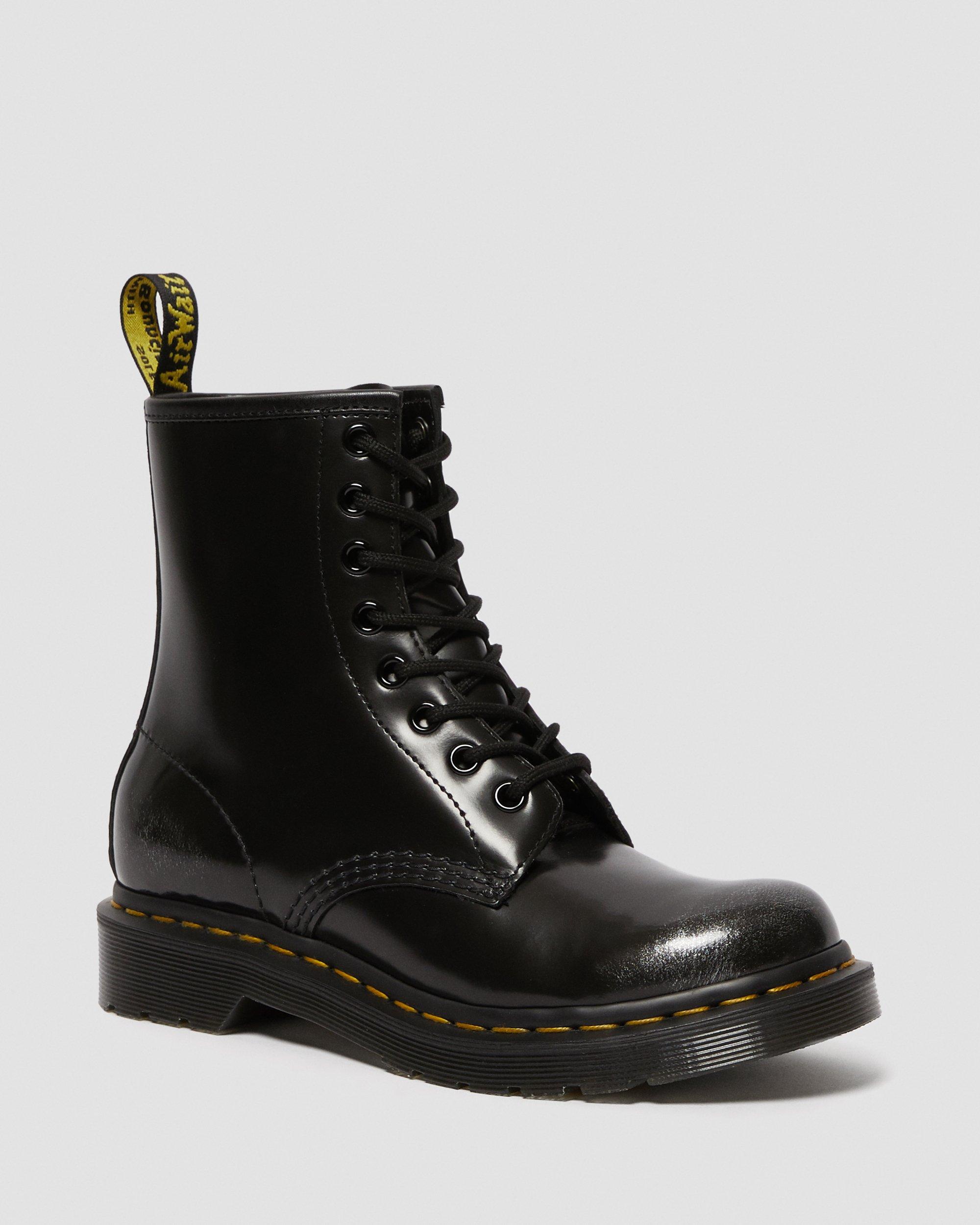 1460 Women's Arcadia Leather Lace Up Boots in SILVER | Dr. Martens™