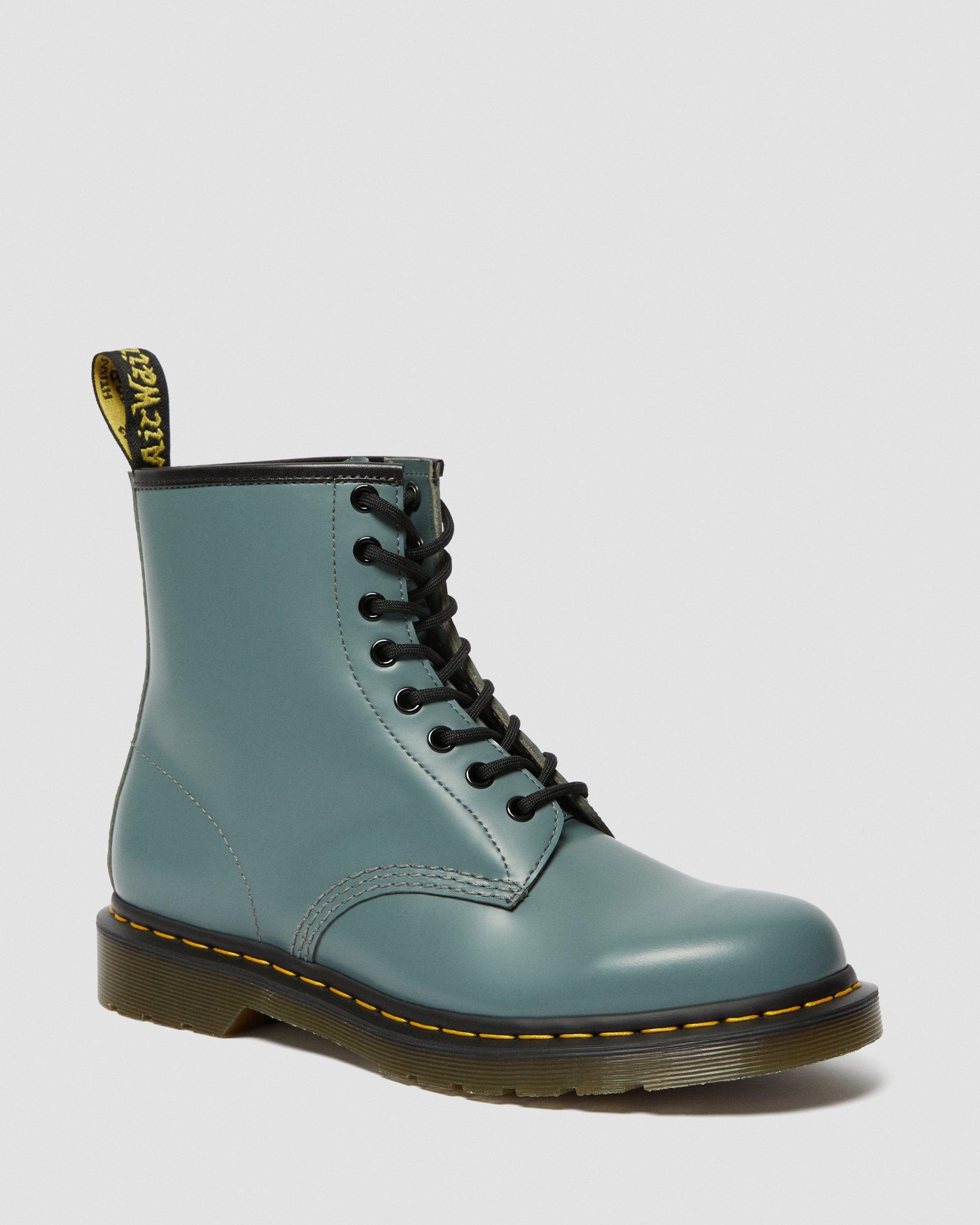 1460 Smooth Leather Lace Up Boots in Steel Grey | Dr. Martens