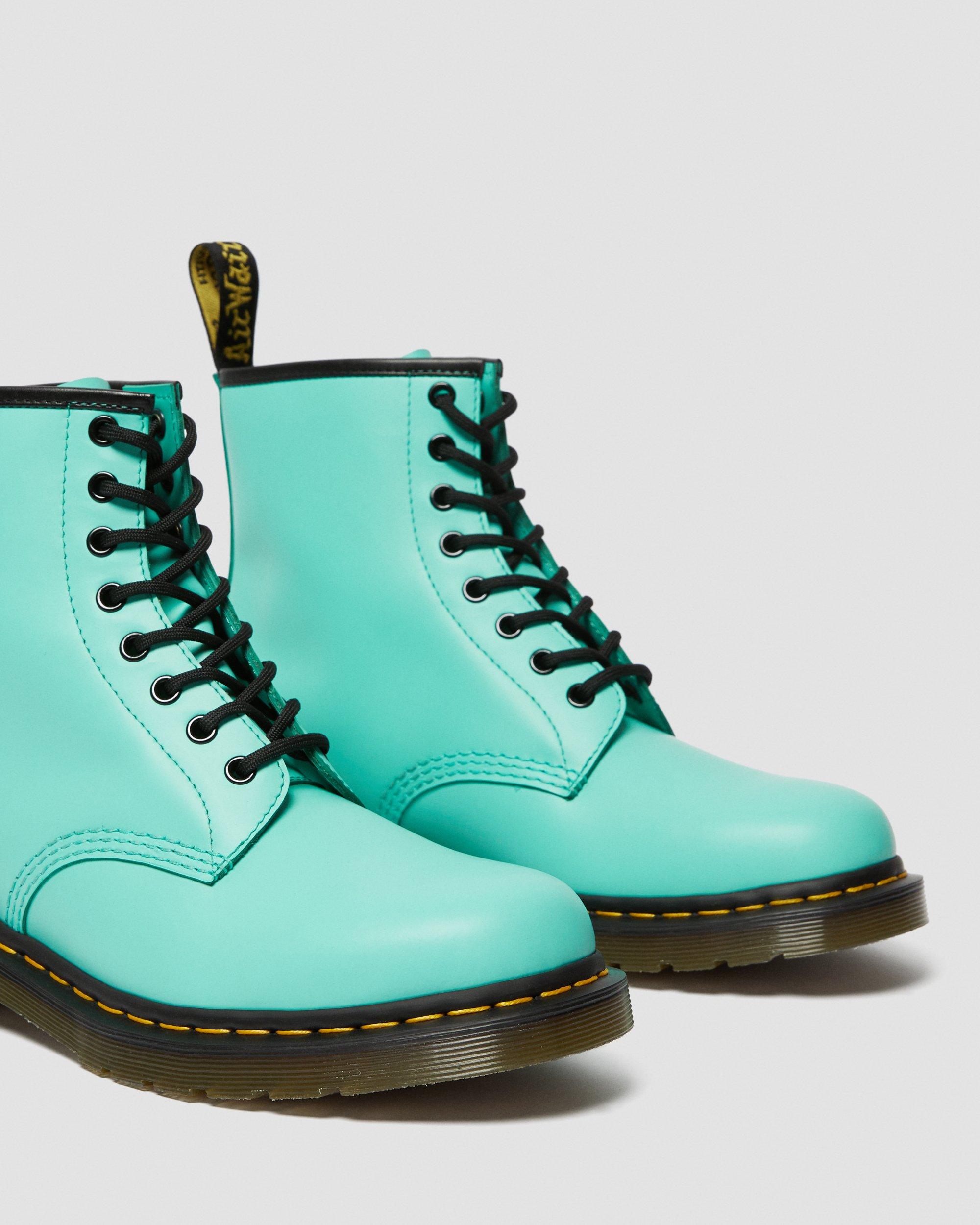 1460 Smooth Leather Lace Up Boots in PEPPERMINT GREEN | Dr. Martens™