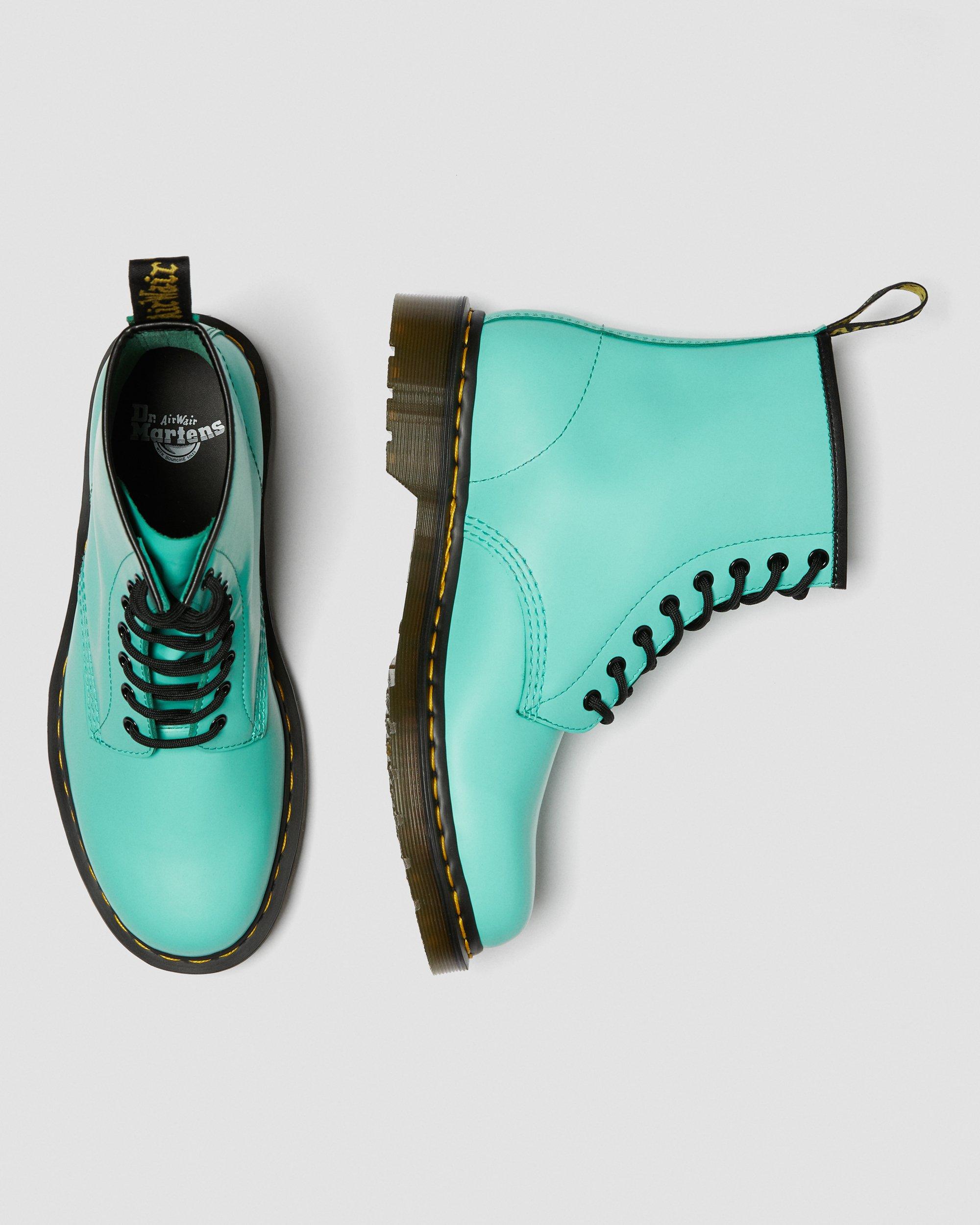 1460 Smooth Leather Lace Up Boots in Peppermint Green | Dr. Martens