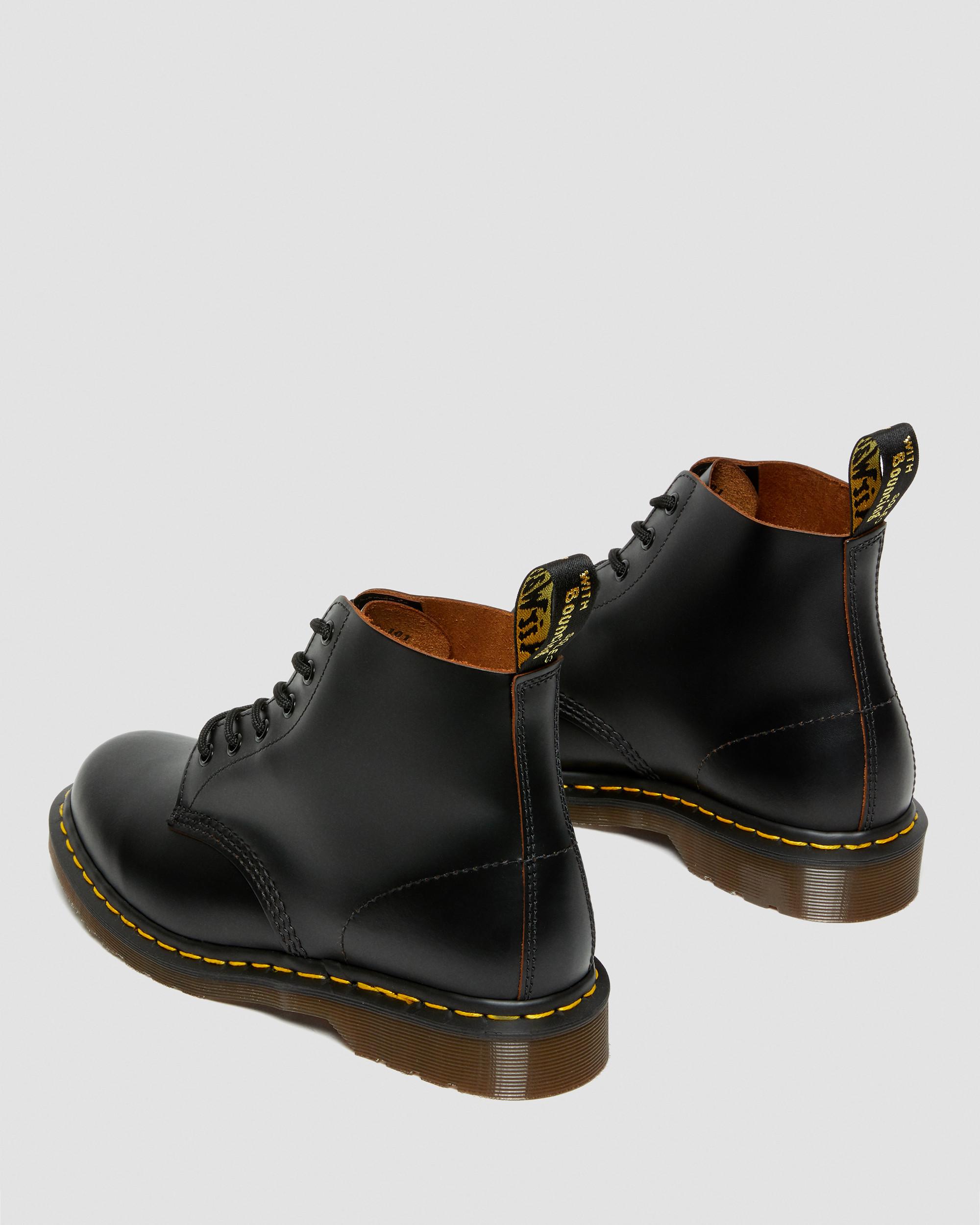 Vintage 101 Quilon Leather Ankle Boots in Black