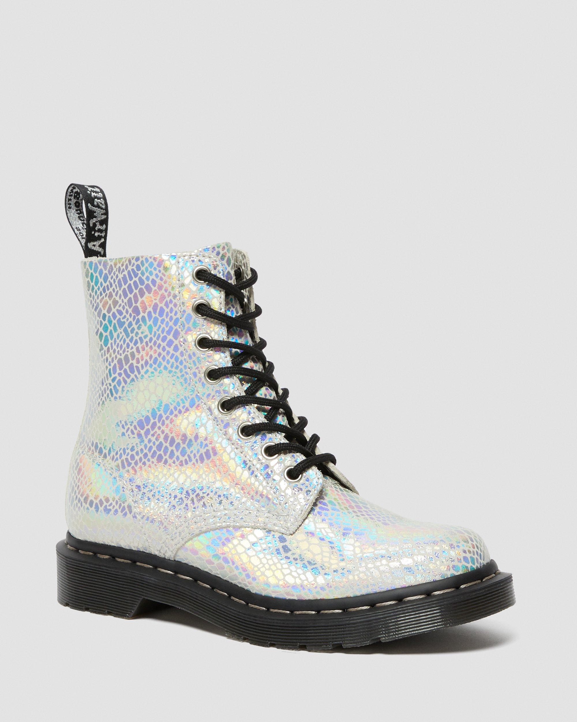 1460 Pascal Snake Metallic Suede Boots Martens