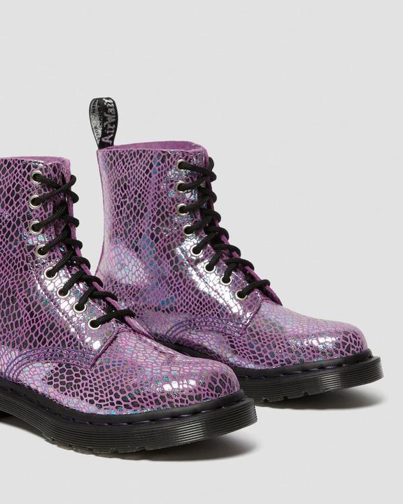 1460 Pascal Snake Metallic Suede Boots Dr. Martens