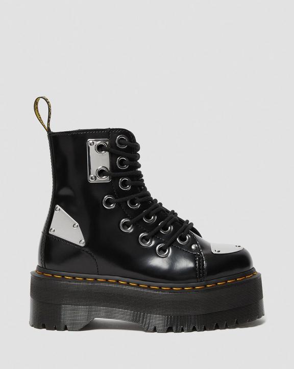 JADON MAX REBEL LEATHER PLATFORM BOOTS in Black Buttero | Dr JADON MAX REBEL LEATHER PLATFORM BOOTS in Black Buttero | Dr