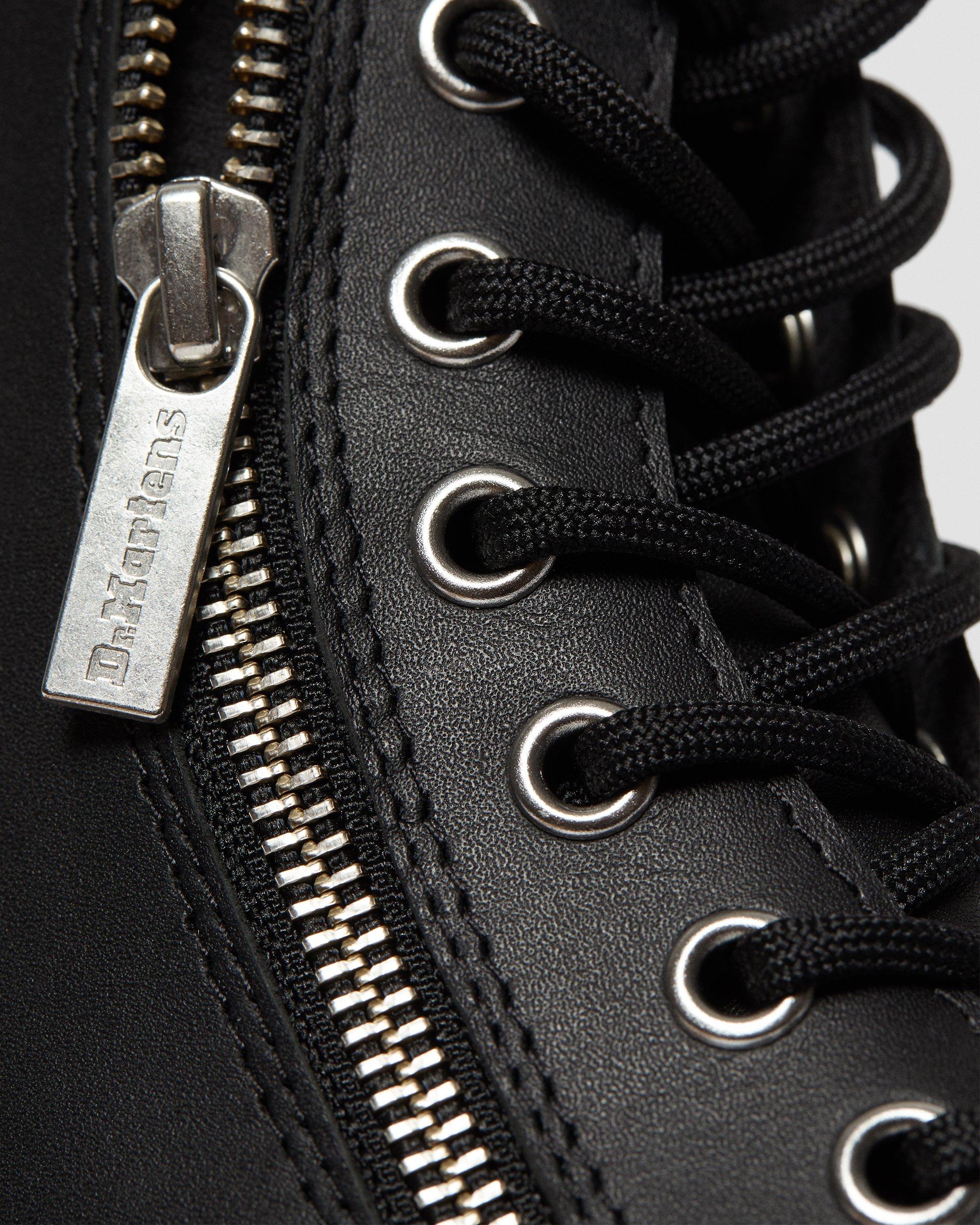 1460 Zip Nappa Leather Lace Up Boots in BLACK | Dr. Martens™