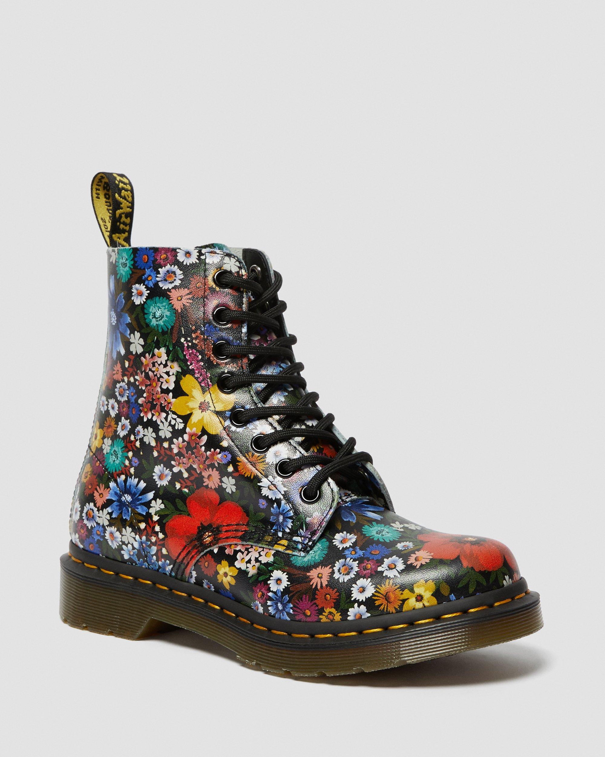 1460 PASCAL WANDERLUST FLORAL ANKLE BOOTS in Multi