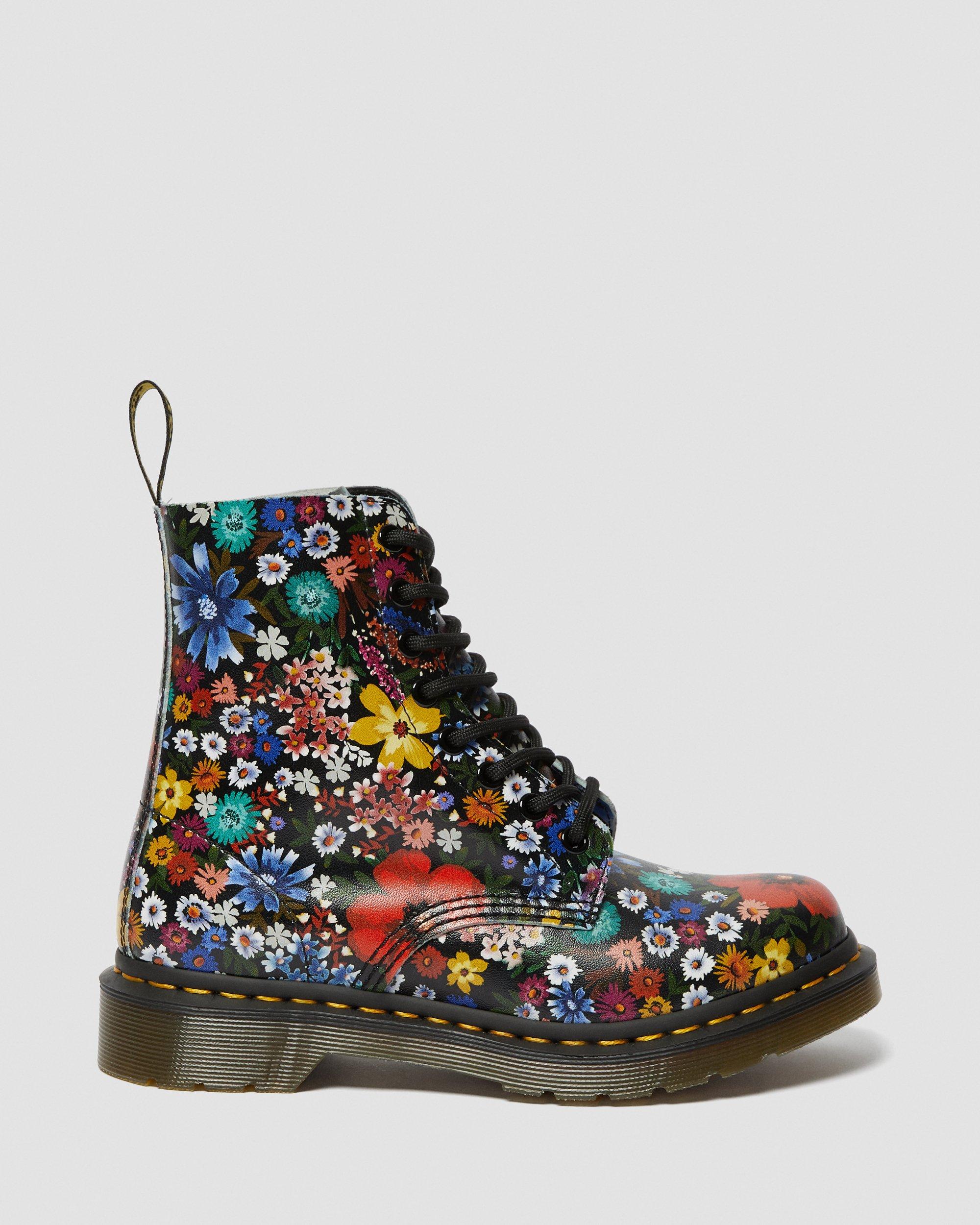 1460 PASCAL WANDERLUST FLORAL ANKLE BOOTS in Multi Martens