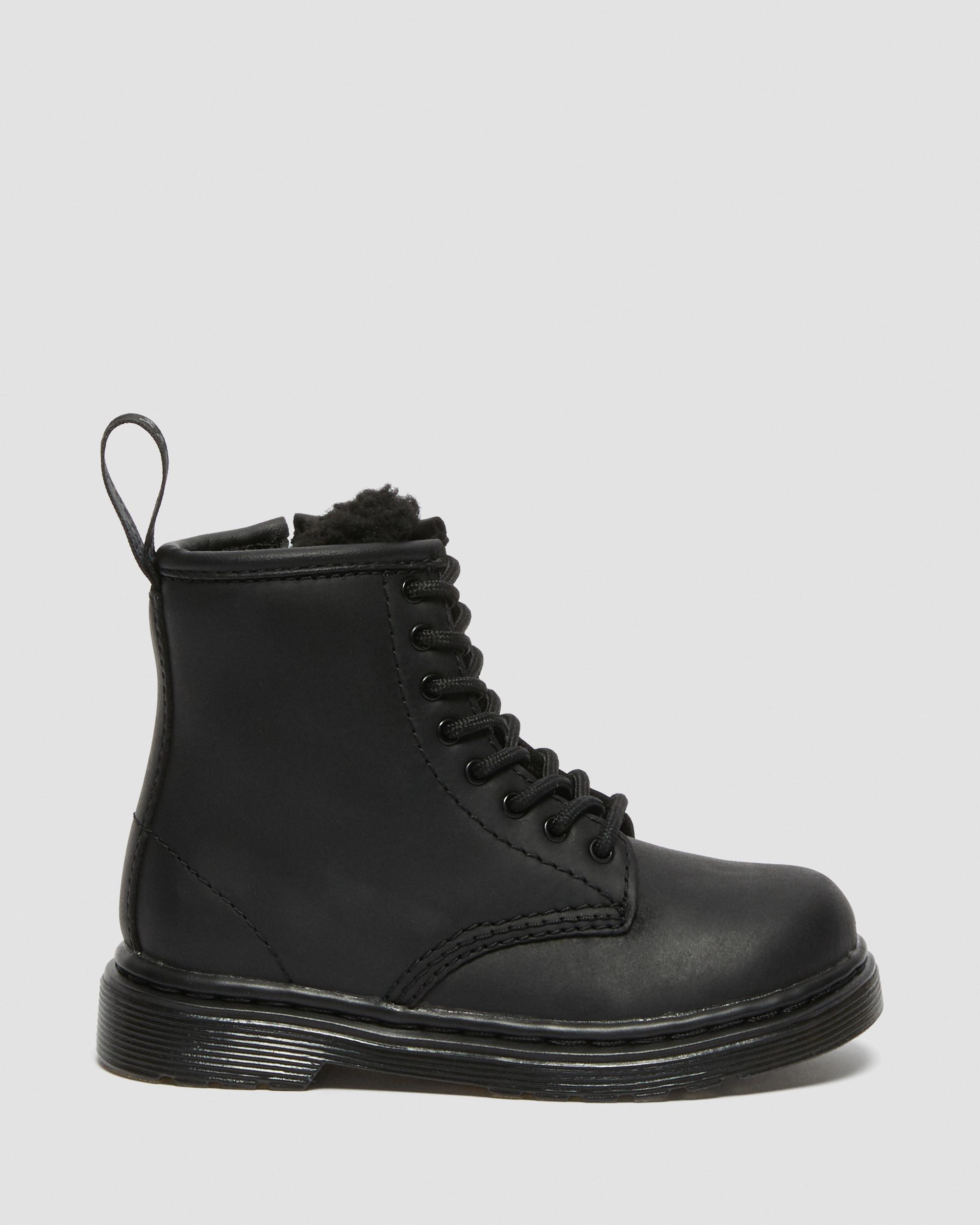 Toddler 1460 Faux Fur Lined Boots in Black | Dr. Martens