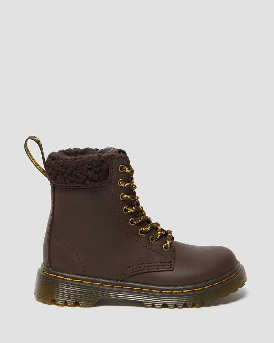 TODDLER 1460 FLEECE LINED LEATHER ANKLE BOOTS Dr. Martens