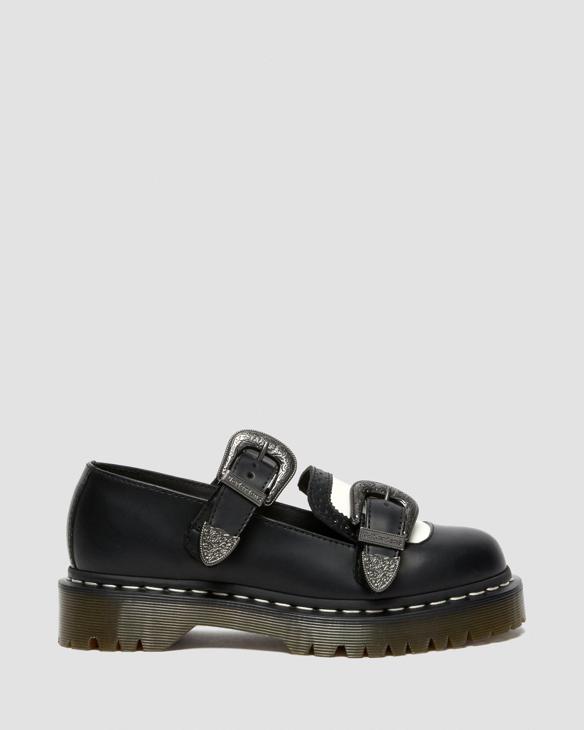 Dr.Martens MUKAI BROGUE 2ストラップシューズ　美品 Mukai Bex Leather Brogue Shoes in BLACK & WHITE | Dr. Martens™