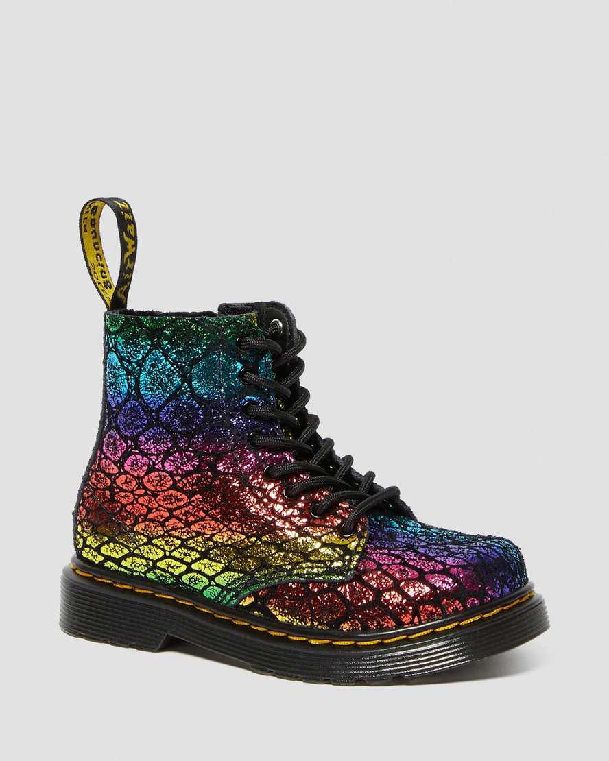 TODDLER PASCAL METALLIC SUEDE ANKLE BOOTS | Dr Martens