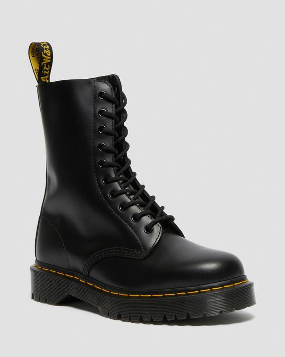 1490 Bex Smooth Leather Mid Calf Boots in Black | Dr. Martens