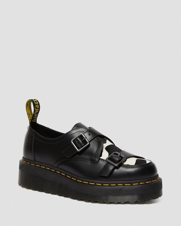 Sidney Hair On Creeper Platform Shoes in Black | Dr. Martens Sidney Hair On Creeper Platform Shoes in Black | Dr. Martens