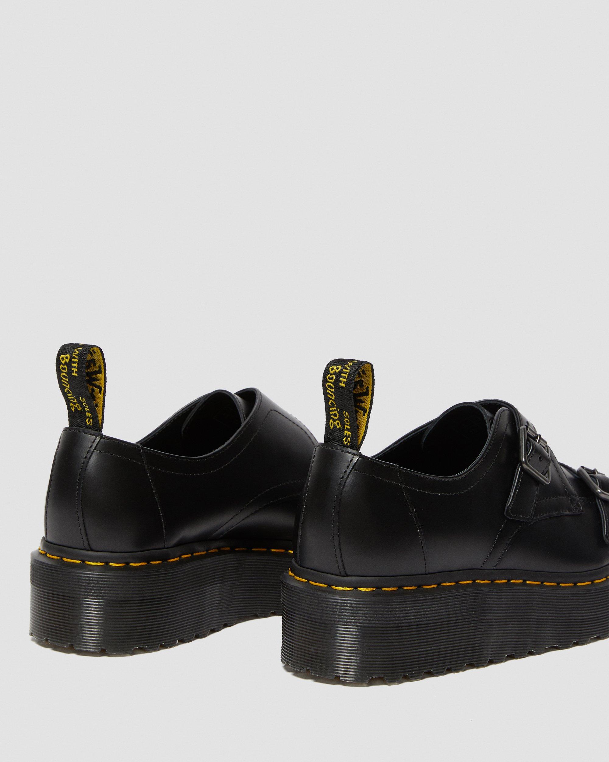 Sidney Monk Strap Creeper Platform Shoes in BLACK | Dr. Martens™