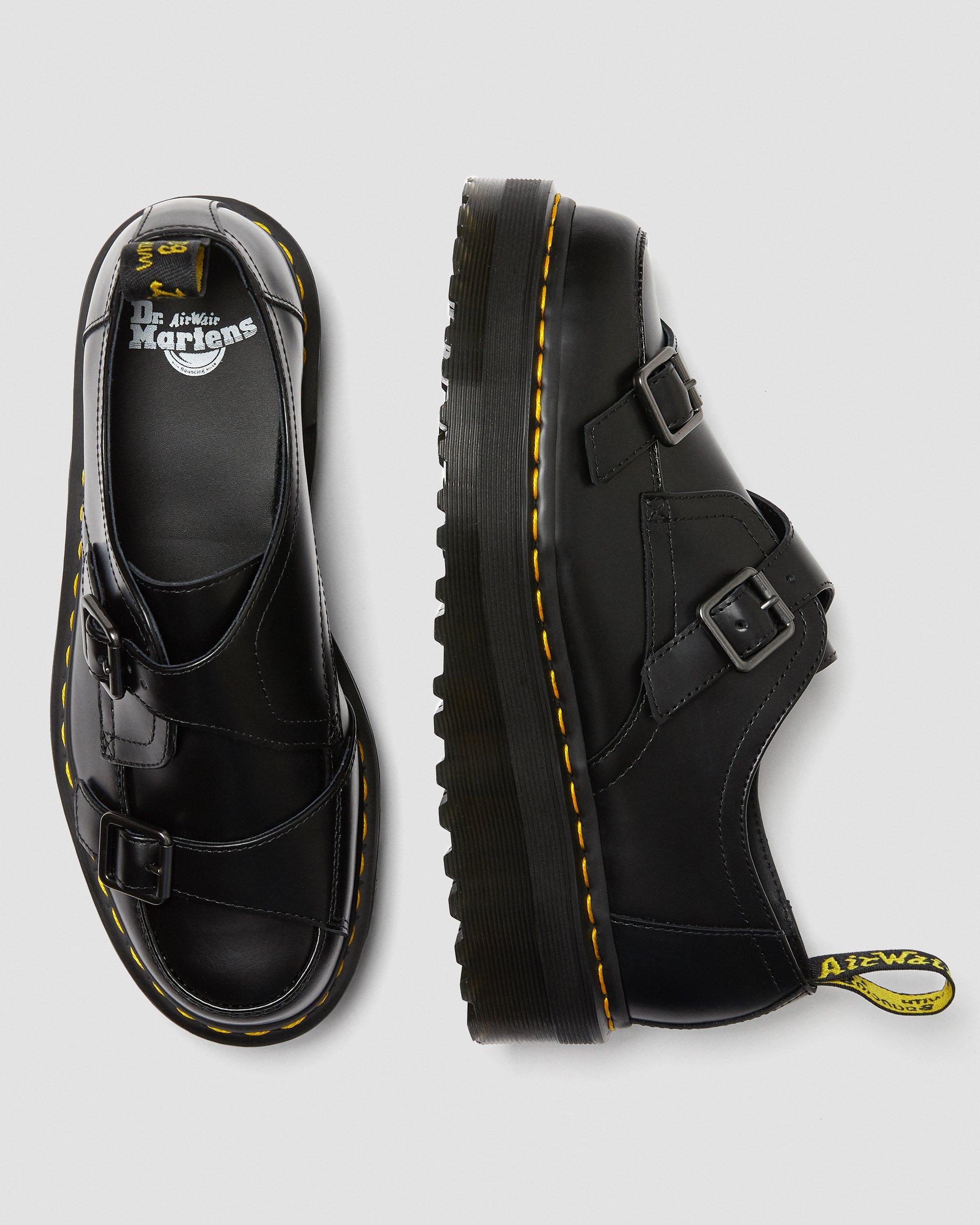 Sidney Monk Strap Creeper Platform Shoes in BLACK | Dr. Martens™