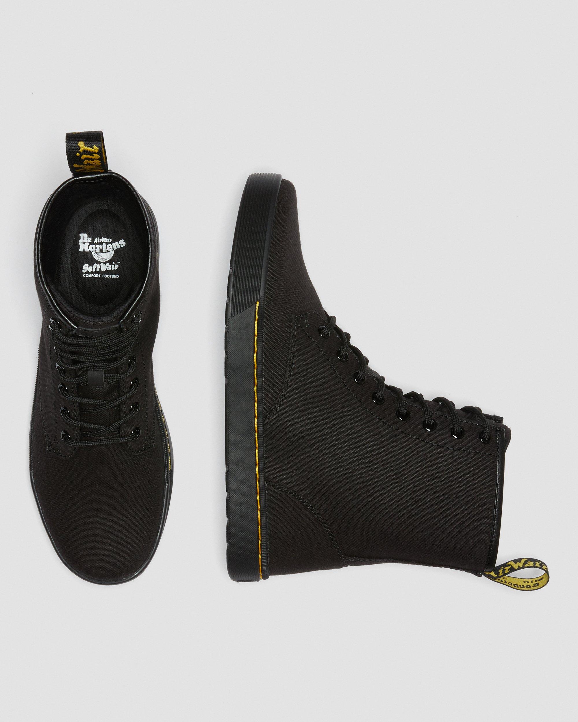Cairo Canvas Lace Up Boots in Black | Dr. Martens