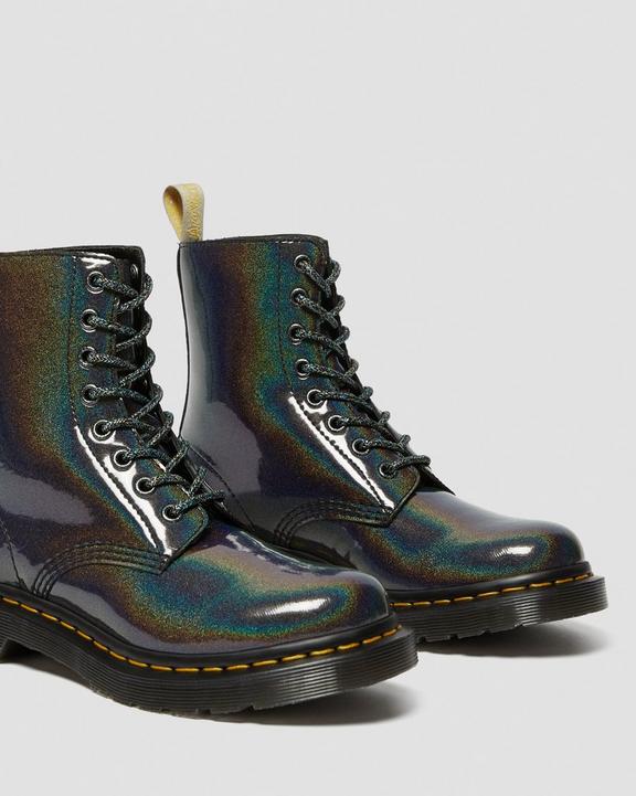 VEGAN 1460 PASCAL IRIDESCENT ANKLE BOOTS in Gunmetal | Dr VEGAN 1460 PASCAL IRIDESCENT ANKLE BOOTS in Gunmetal | Dr