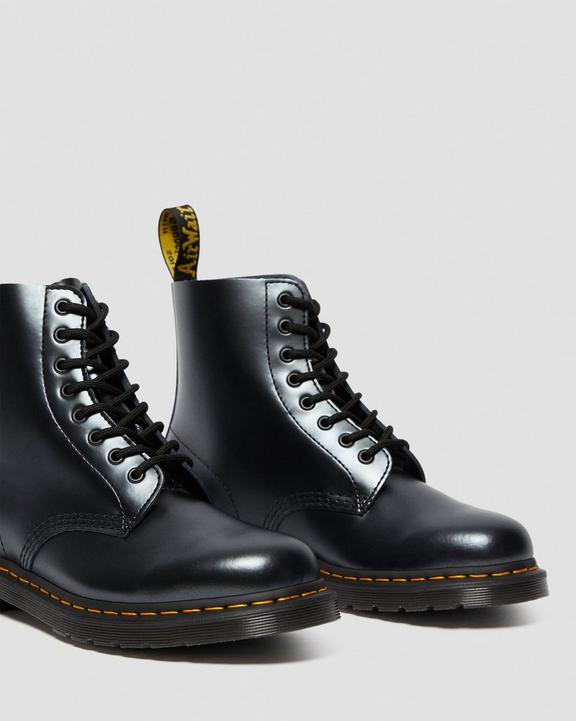 1460 Pascal Chroma Metallic Leather Boots, Silver | Dr. Martens