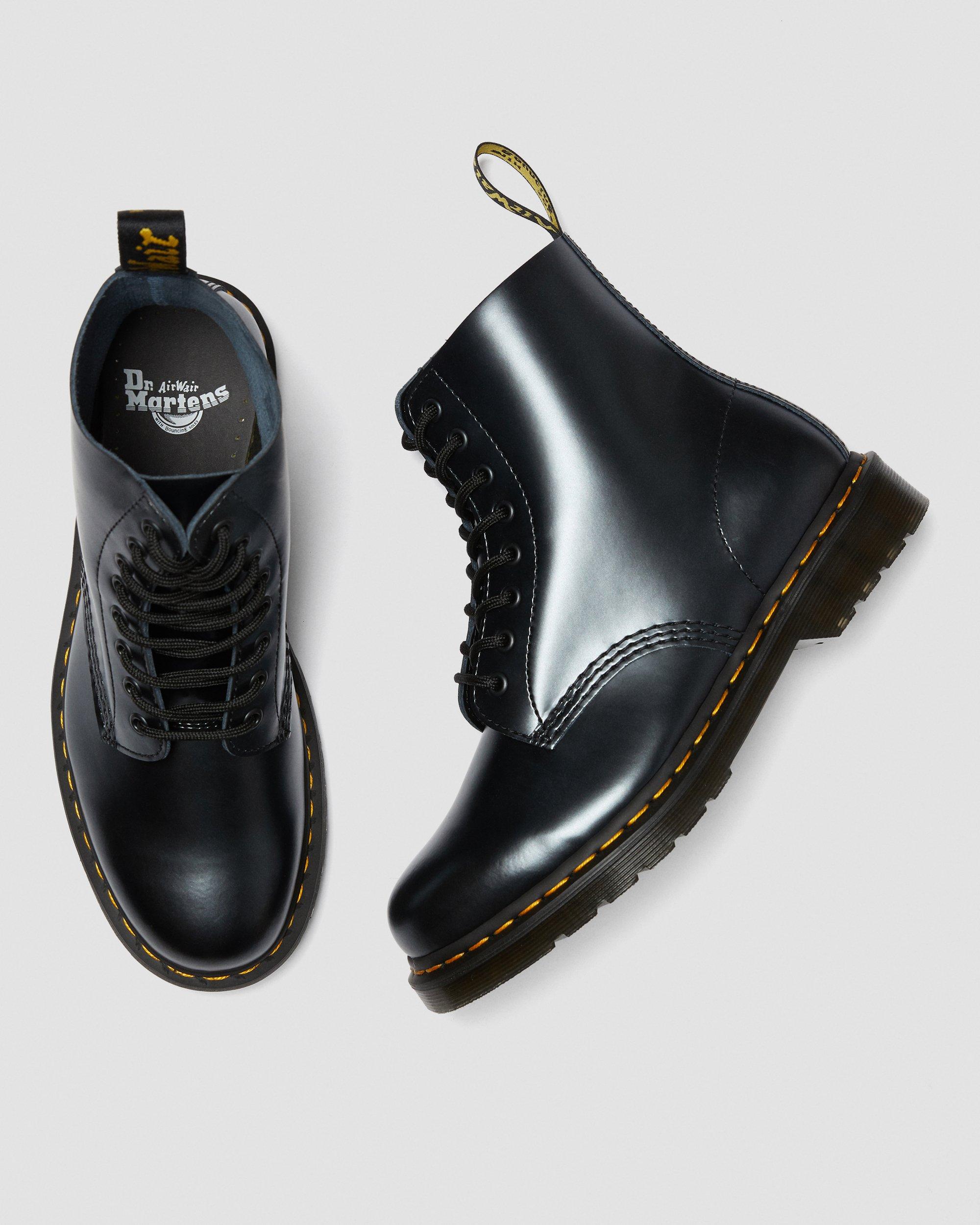 1460 Pascal Chroma Metallic Leather Boots, Silver | Dr. Martens