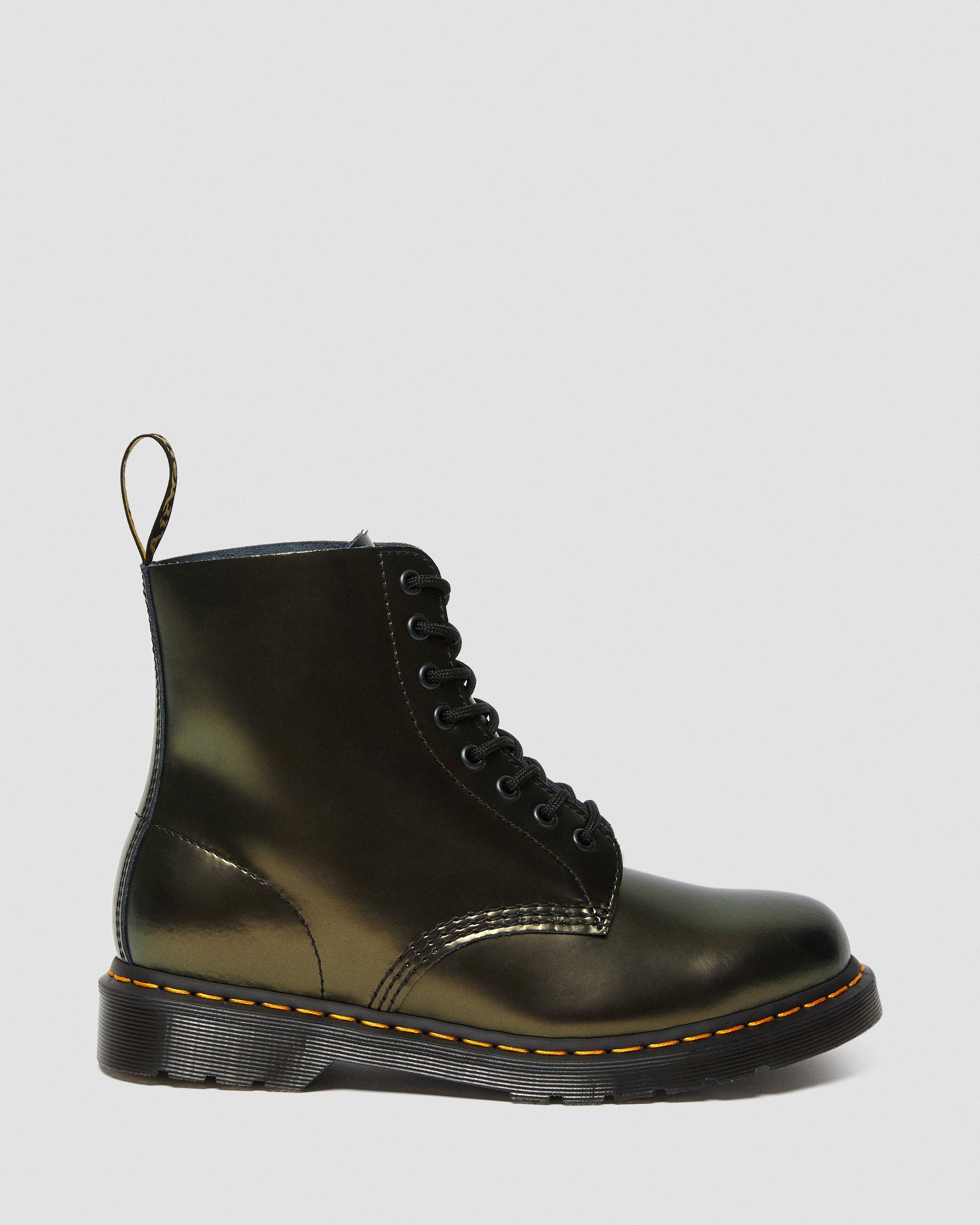 1460 PASCAL CHROMA METALLIC LEATHER BOOTS in Gold | Dr. Martens