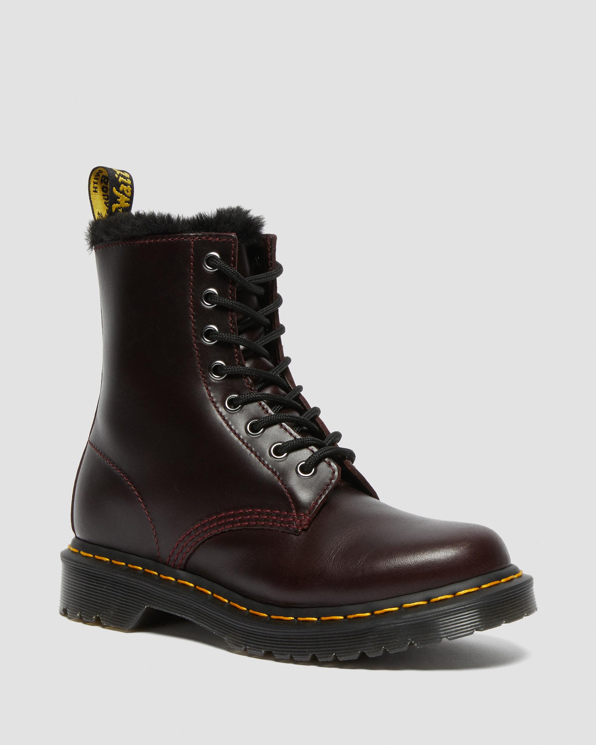 1460 Serena Faux Fur Lined Boots in Oxblood
