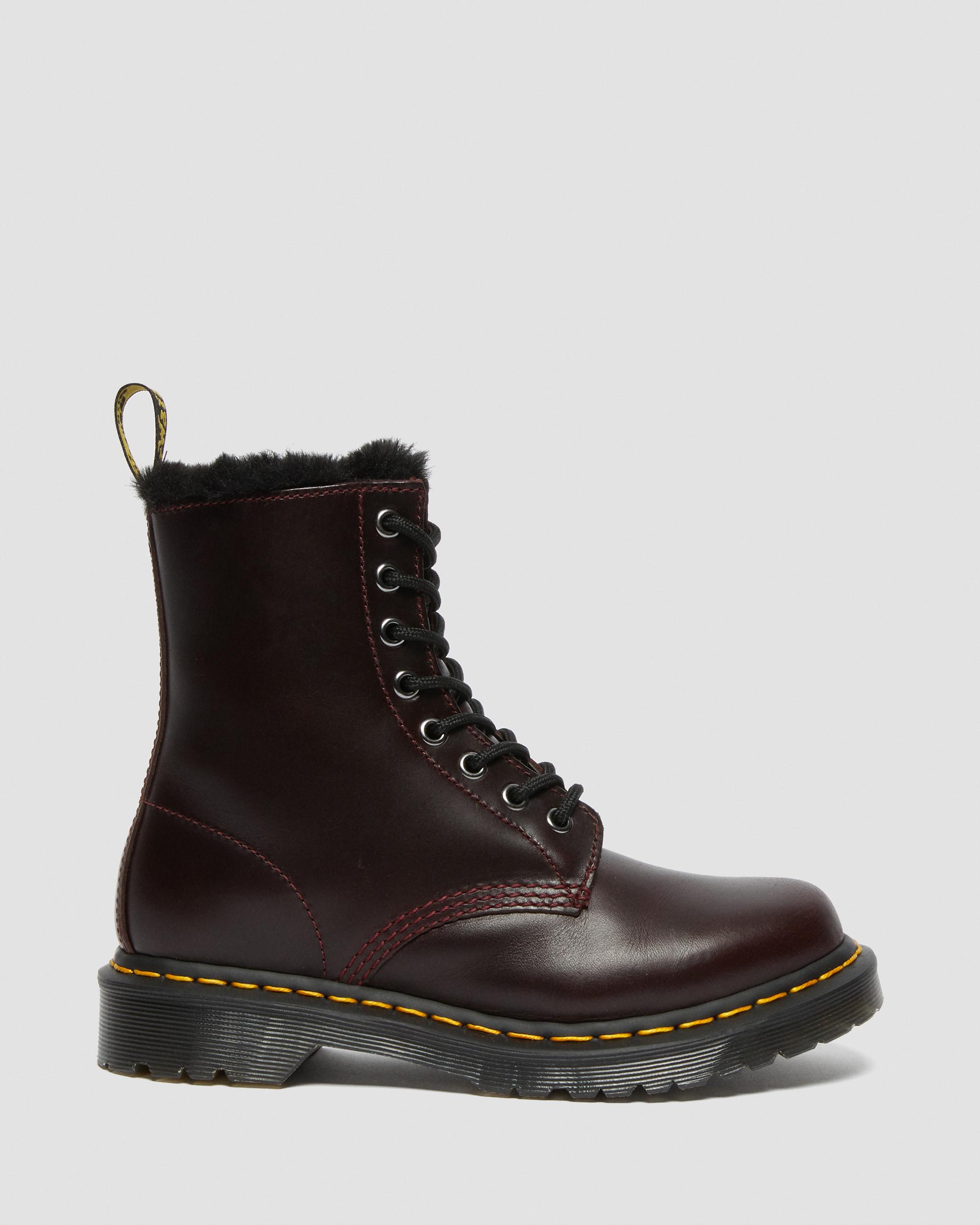 1460 Serena Faux Fur Lined Boots in Oxblood