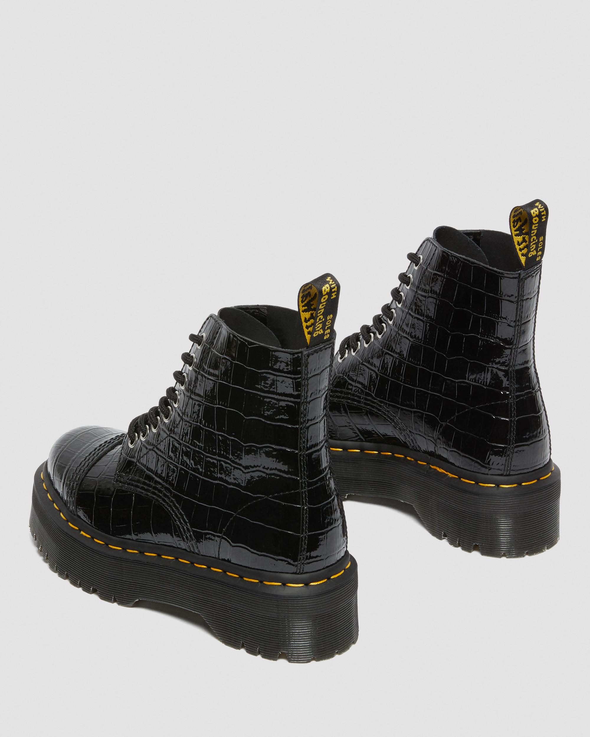 dr martens sinclair croc platform boots