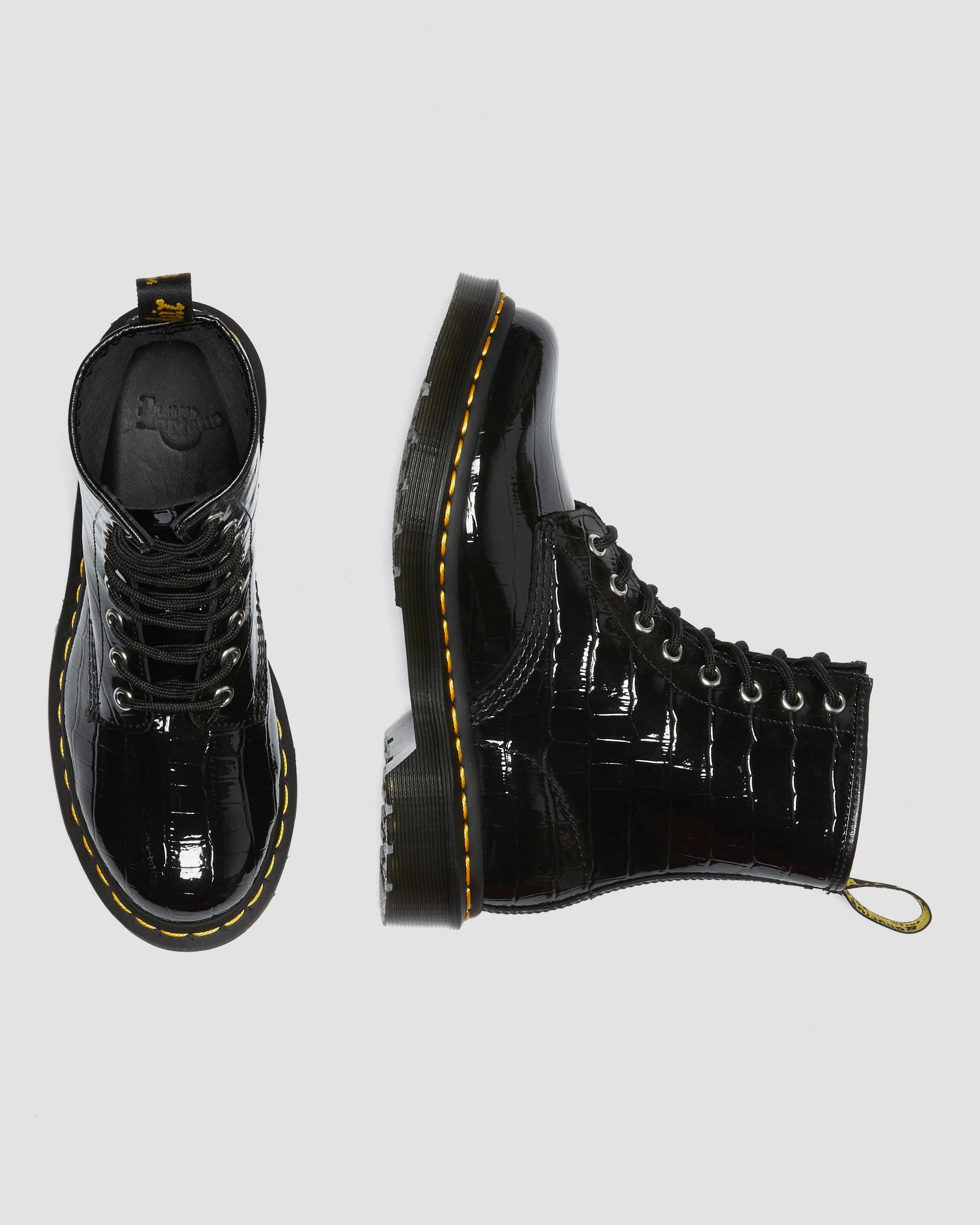 martens noir doc martens cuir vernis