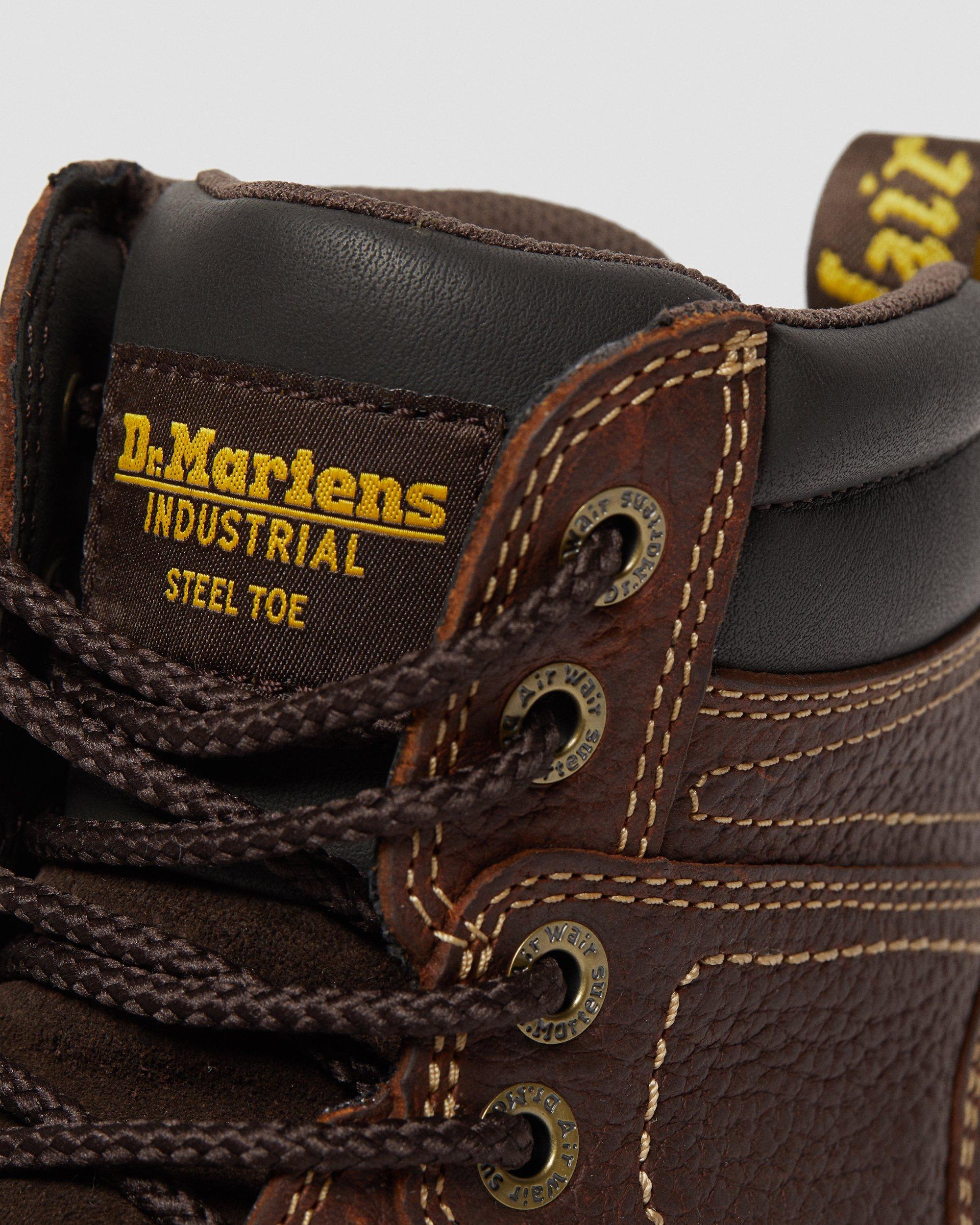 Pitch Steel Toe Leather Boots in LIGHT TEAK | Dr. Martens™