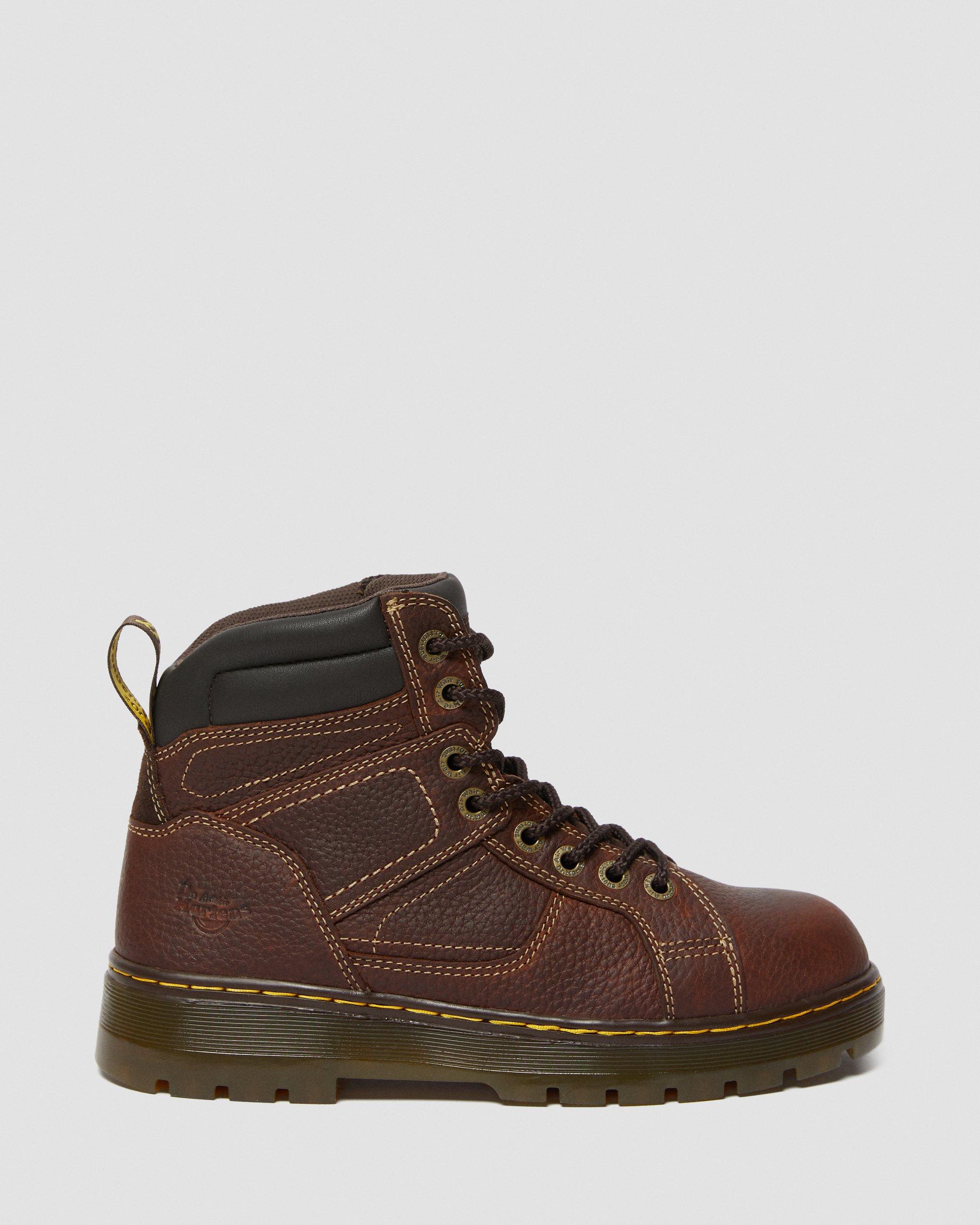 Pitch Steel Toe Leather Boots in LIGHT TEAK | Dr. Martens™