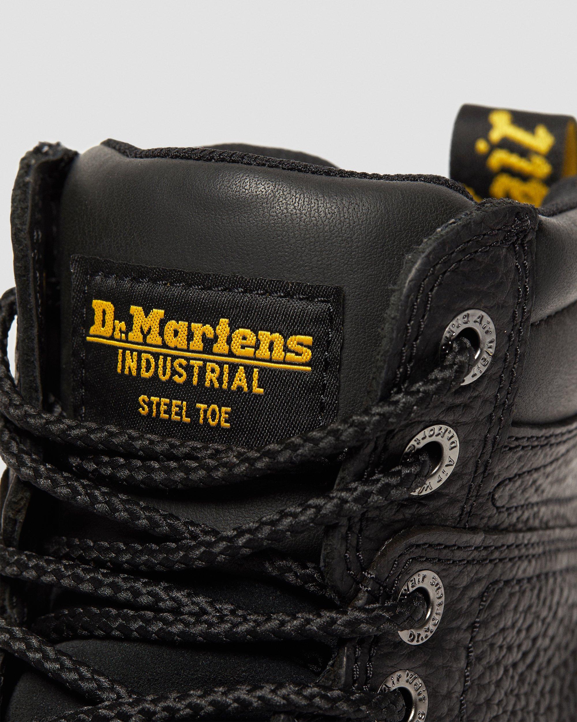 Pitch Steel Toe Leather Boots in BLACK | Dr. Martens™