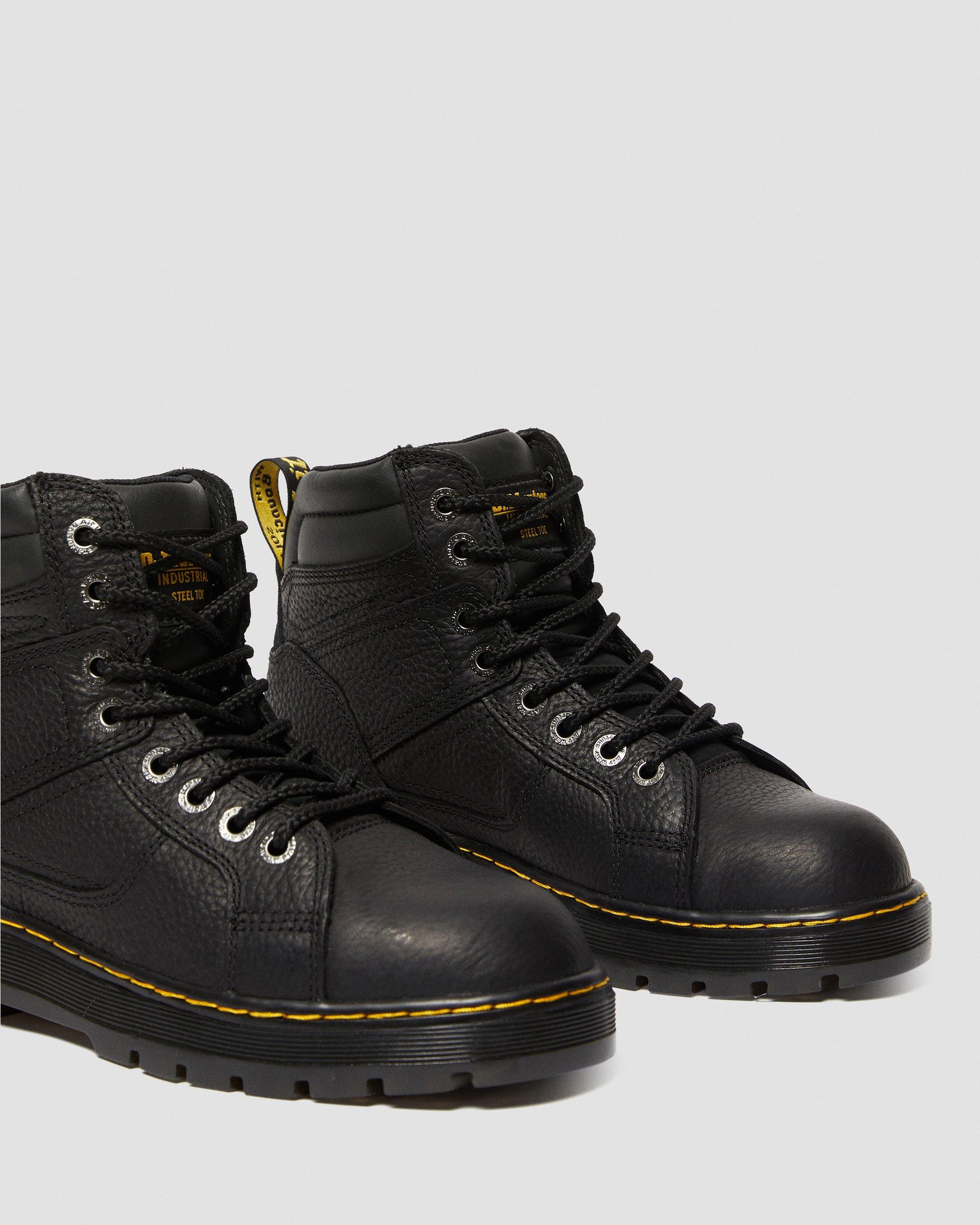 靴 Dr.Martens leather boots Pitch Steel Toe Leather Boots in BLACK | Dr. Martens™