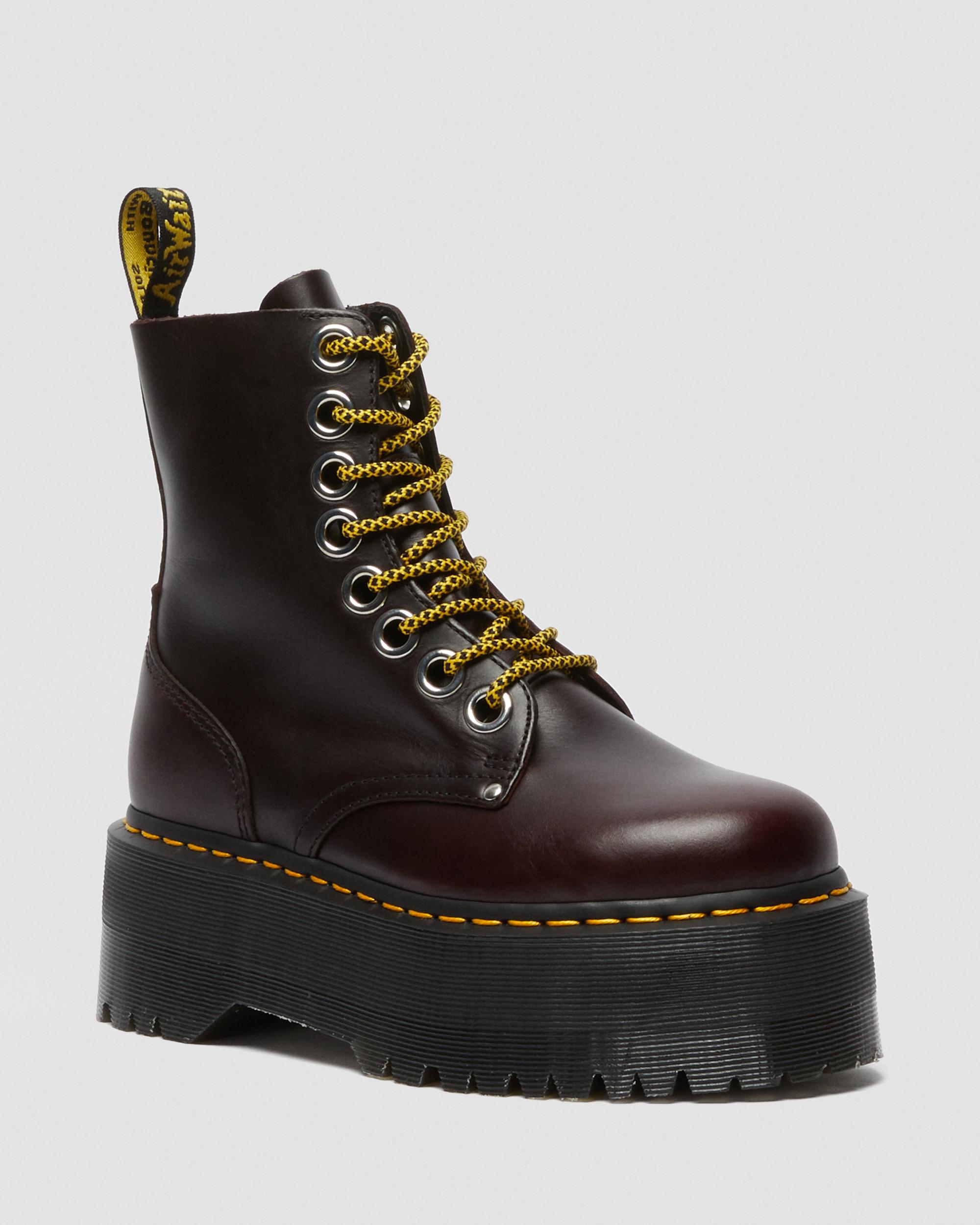 Jadon Max Women's Leather Platform Boots, Oxblood | Dr. Martens