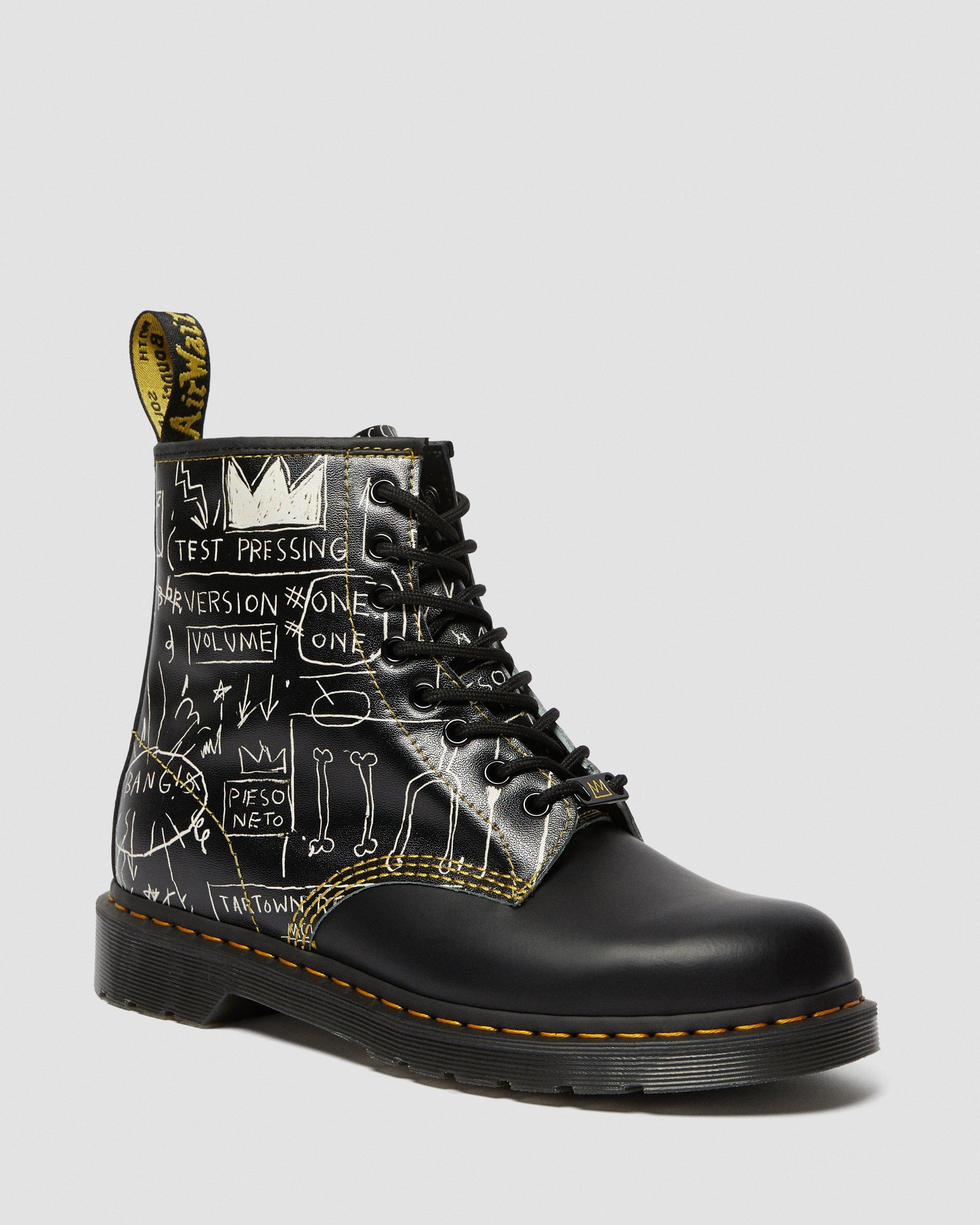 1460 Basquiat Leather Lace Up Boots in Black | Dr. Martens